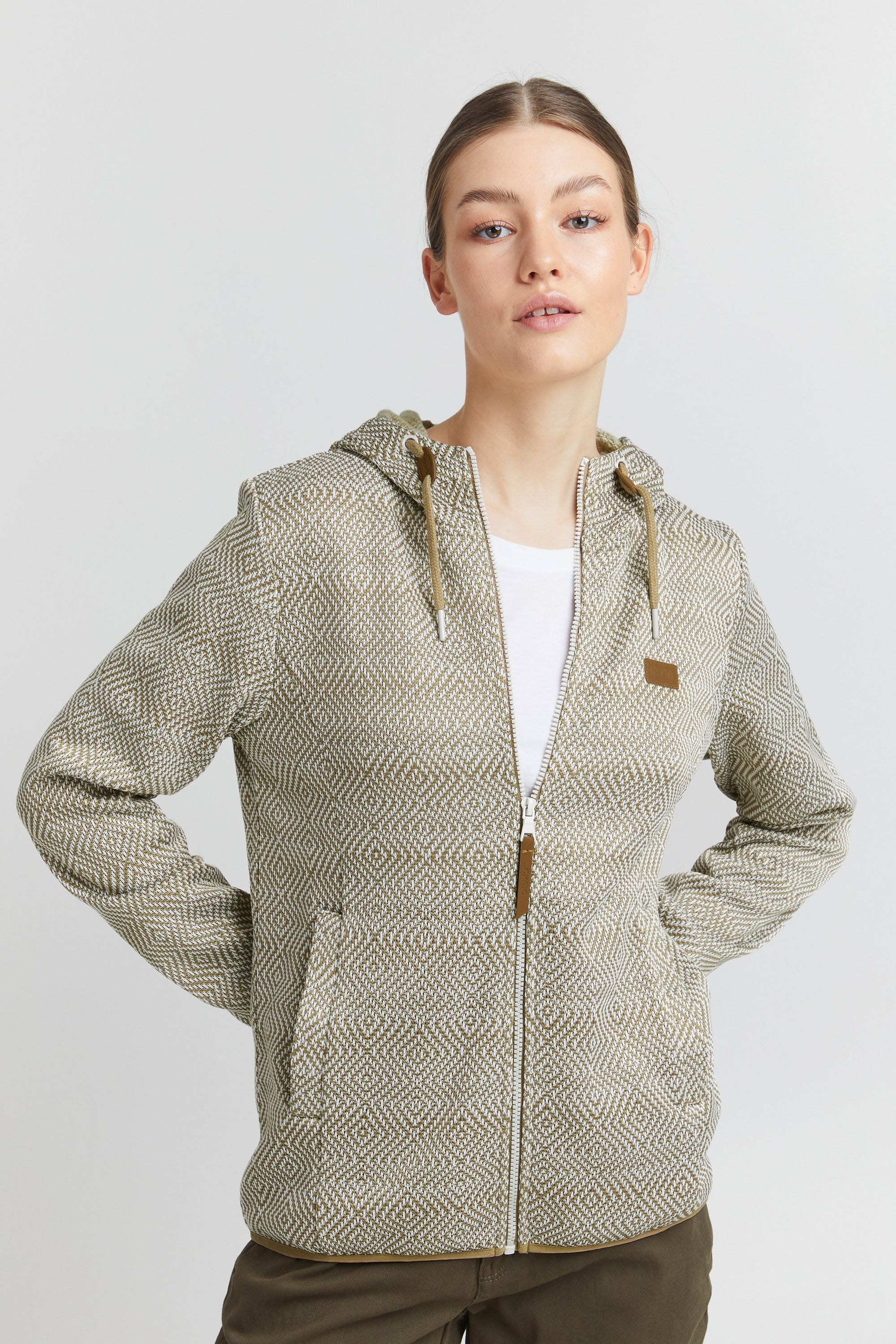 OXMO Fleecejacke »Fleecejacke OXPepples«, mit Kapuze