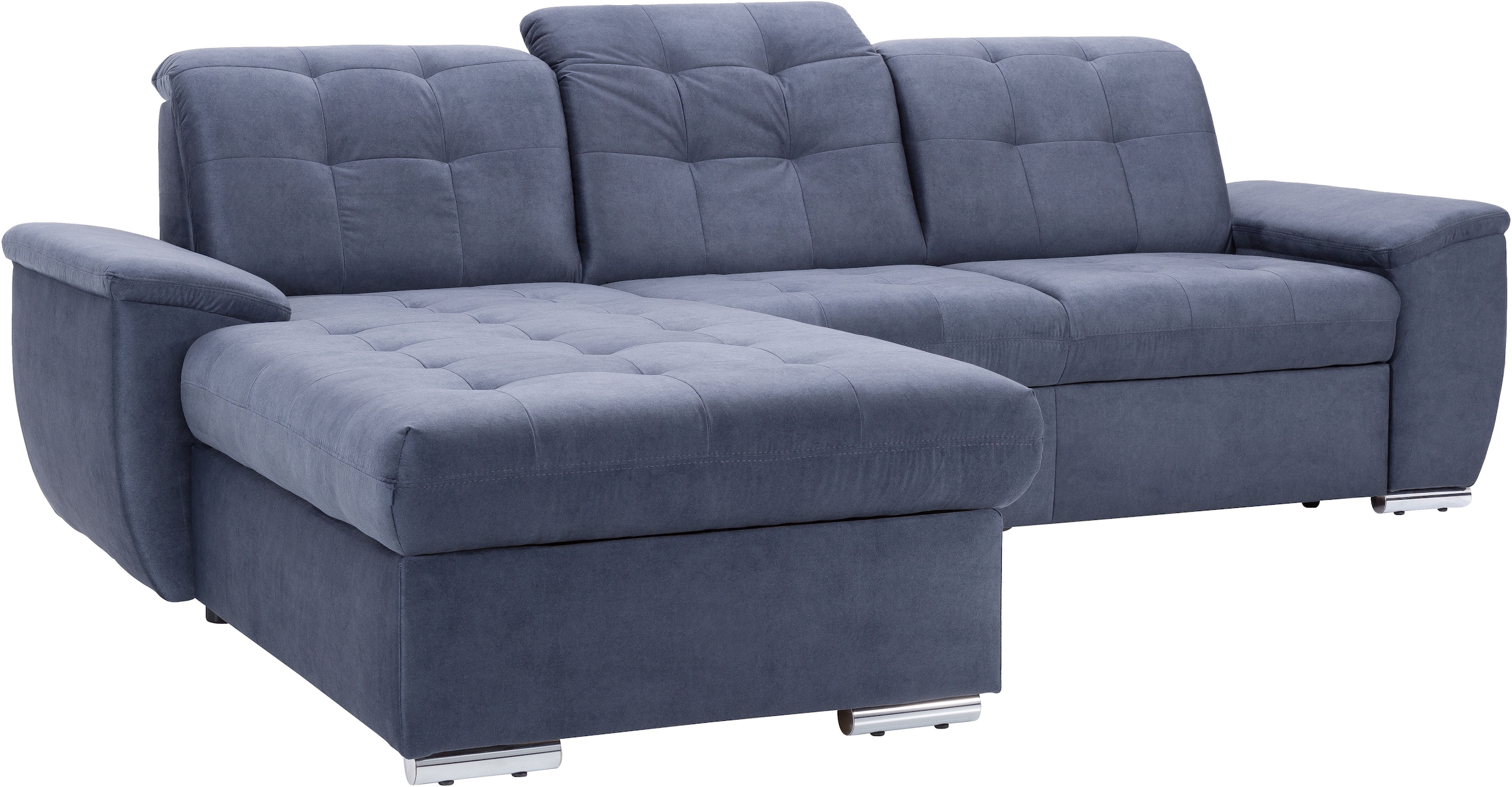 exxpo - sofa fashion Ecksofa »Derby Inkl. Kopfteilverstellung, wahlw. Bett & Bettkasten, L-Form« EXTRA an Komfort zum Relaxen, Entspannen und Wohlfühlen