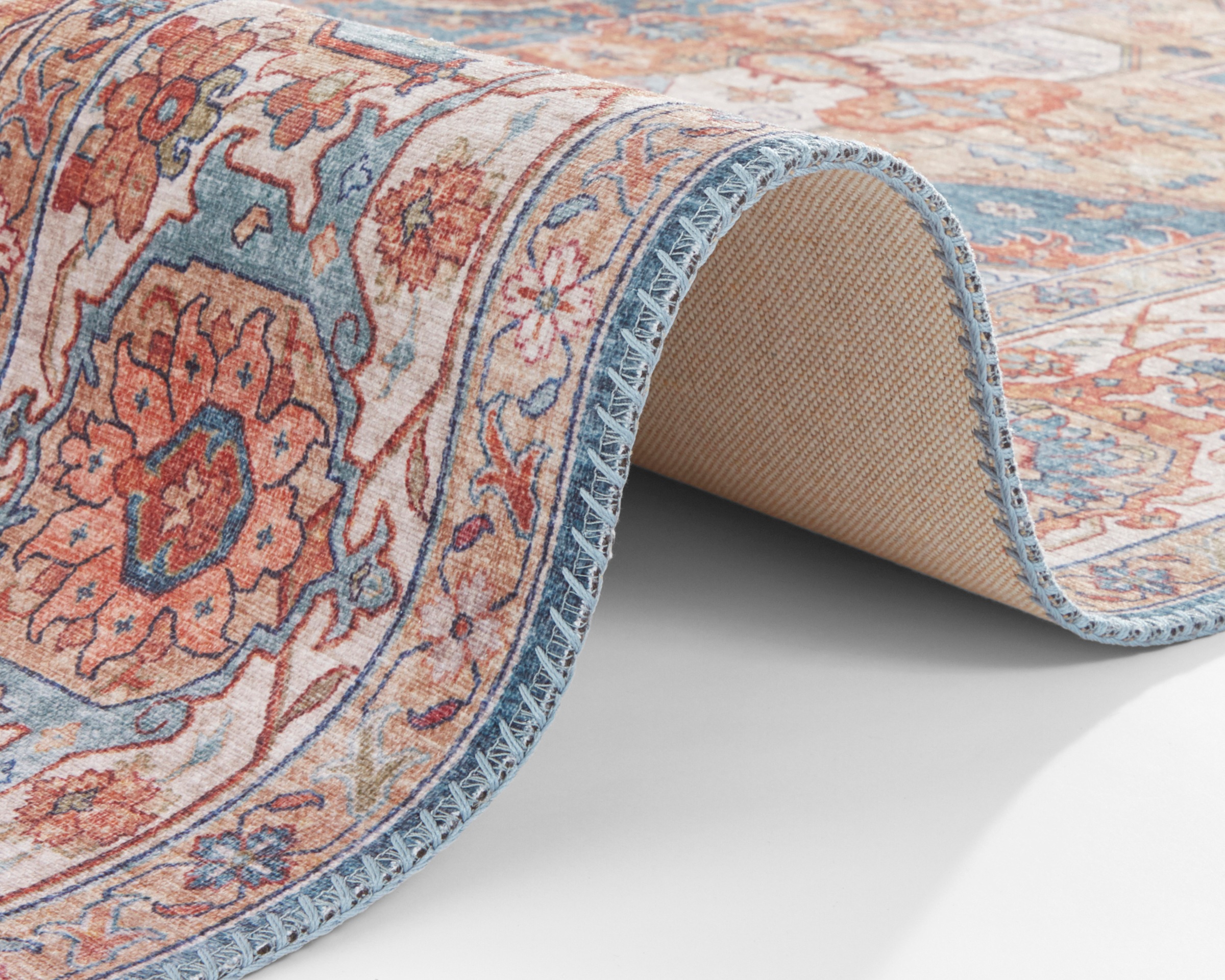 NORTHRUGS Teppich »Sylla«, rechteckig, 5 mm Höhe, Orientalisch, Läufer, Vintage, Wohnzimmer, Schlafzimmer, Esszimmer