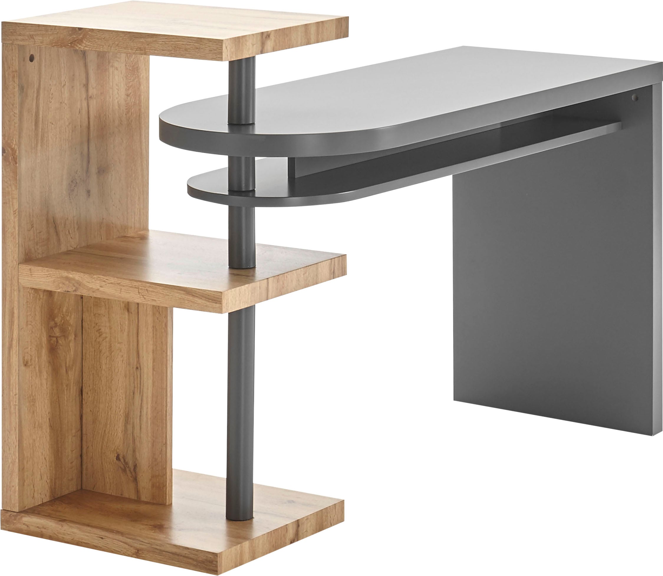 MCA furniture Schreibtisch bequem schwenkbar, weiß cm mit hochglanz, Tischplatte Regalelment 145 Breite »Moura«, bestellen