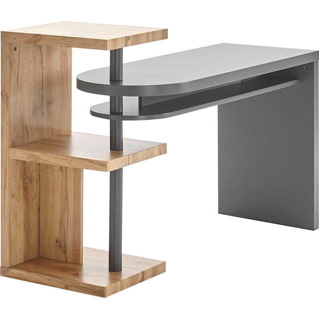 145 hochglanz, Breite Regalelment schwenkbar, mit cm weiß Tischplatte MCA bequem furniture »Moura«, bestellen Schreibtisch