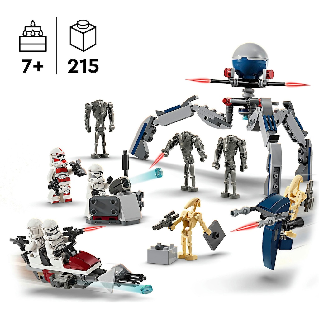 LEGO® Konstruktionsspielsteine »Clone Trooper™ & Battle Droid™ Battle Pack (75372), LEGO Star Wars™«, (215 St.)