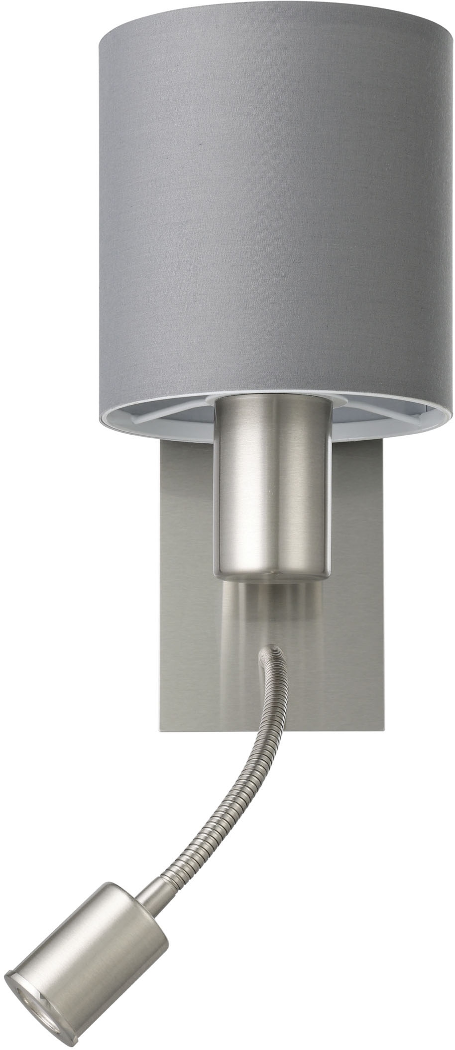 EGLO Wandleuchte »PASTERI Wandlampe - Stahl - E27;LED - 1X40W;1X3,8W - IP20« E27 1 Stk. Warmweiß Wandstrahler, Wandspot, Wohnzimmer, Schlafzimmer, L15 x H38 x AL19,5cm