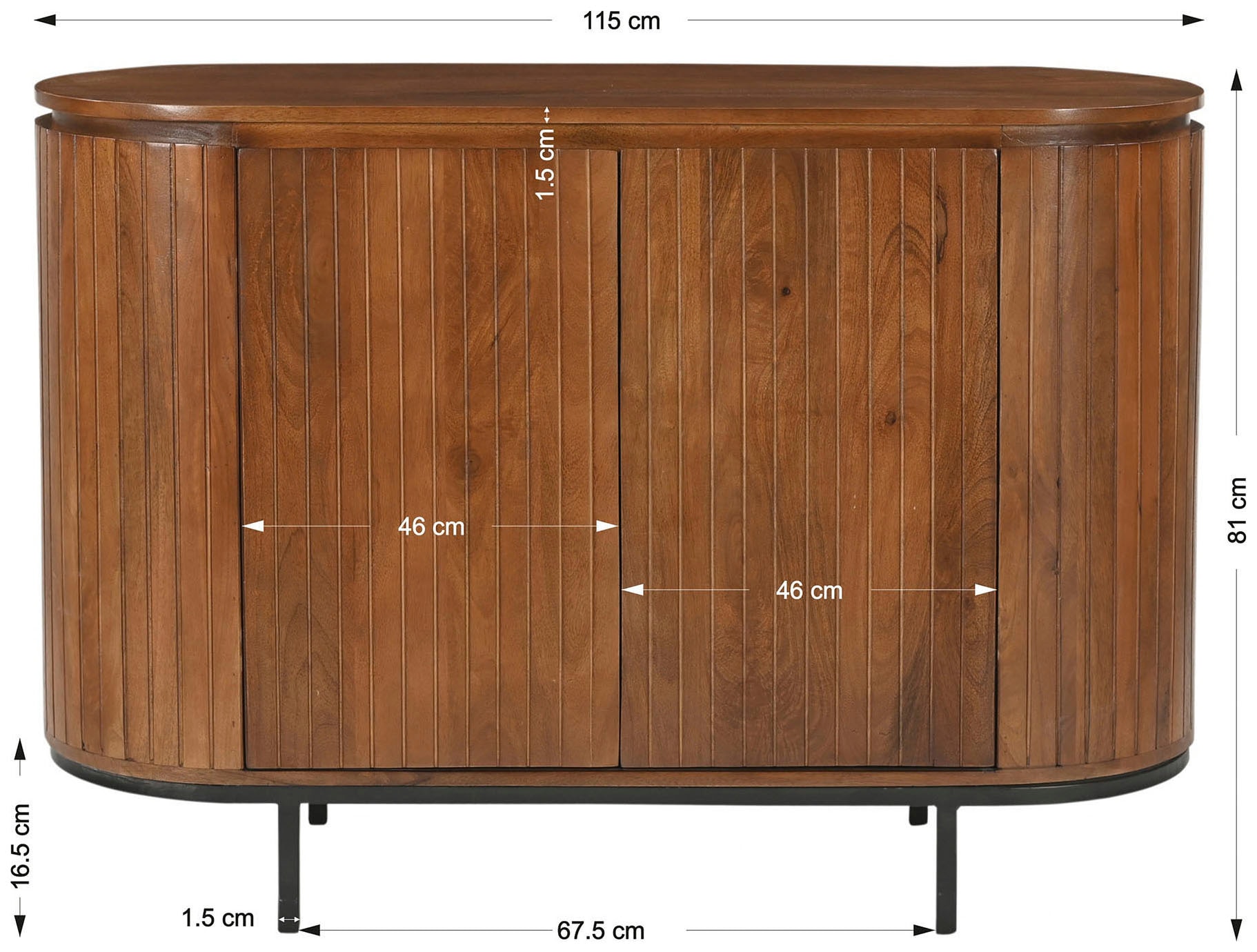 SIT Sideboard »MANGO NATURAL«, (1 St.), mit Lamellenfront
