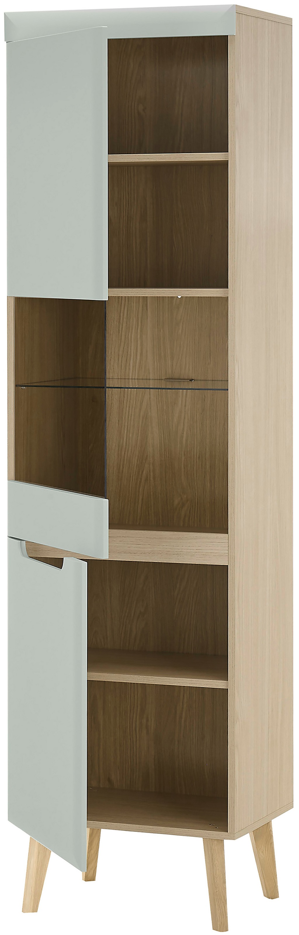 INOSIGN Wohnwand »Torge, Anbauwand, Schrankwand, Mediawand, Wohnzimmer-Set«, (Set, 4 St.), enthält 2 Vitrinen, 1 Lowboard + 1 Wandboard, 290 cm breit