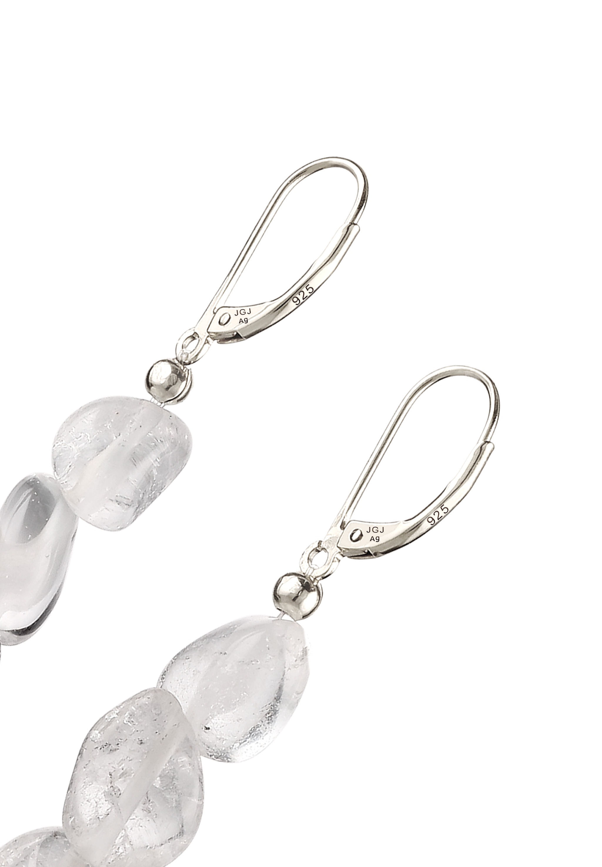 Elli Paar Ohrhänger »Ohrringe Ohrhänger lang Rock Crystal Transparent 925 Sterling Silber«