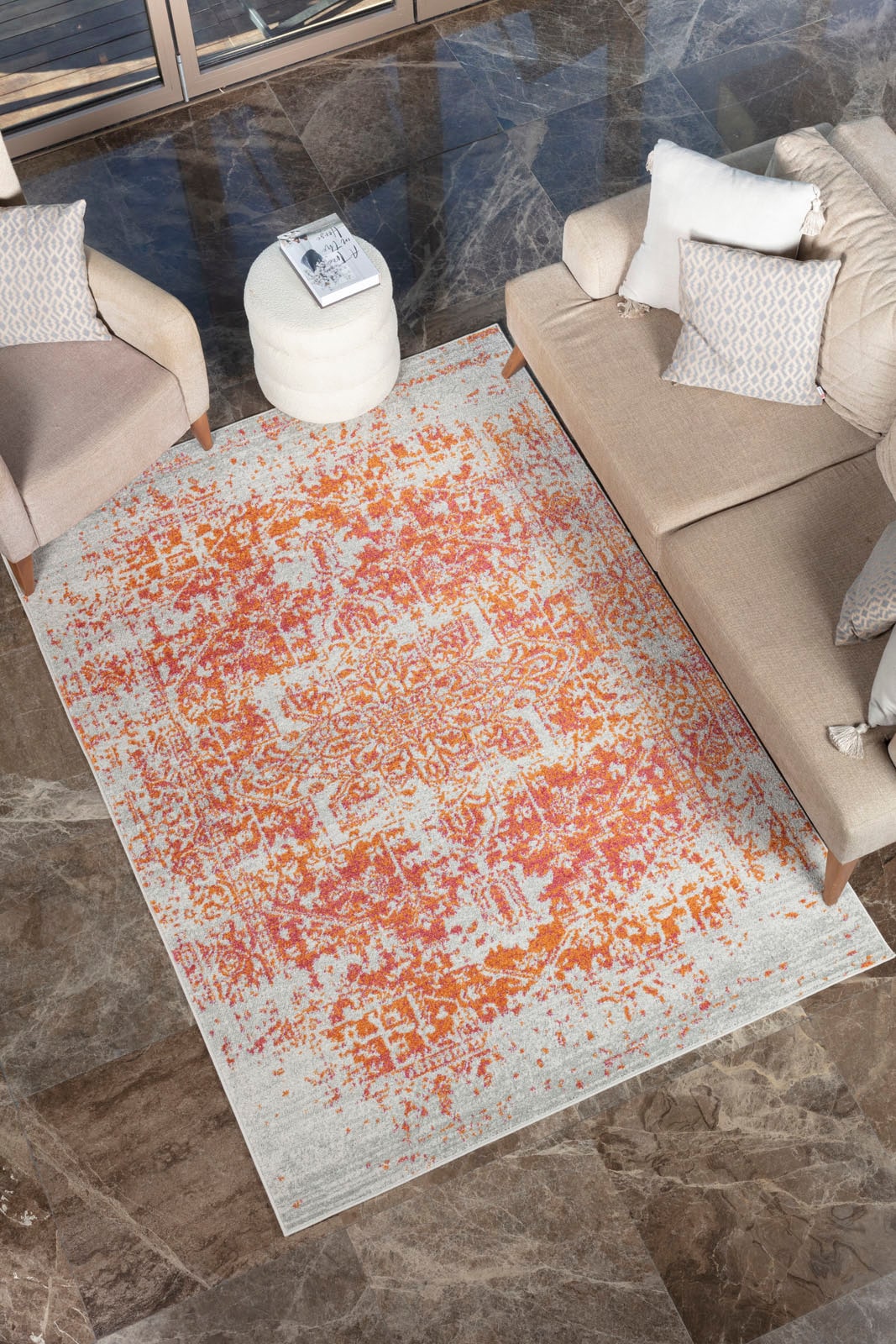 Livabliss Teppich »SYRACUSA« rechteckig 12 mm Höhe Kurzflor Orientteppich, Wohnzimmer, Schlafzimmer, Orange