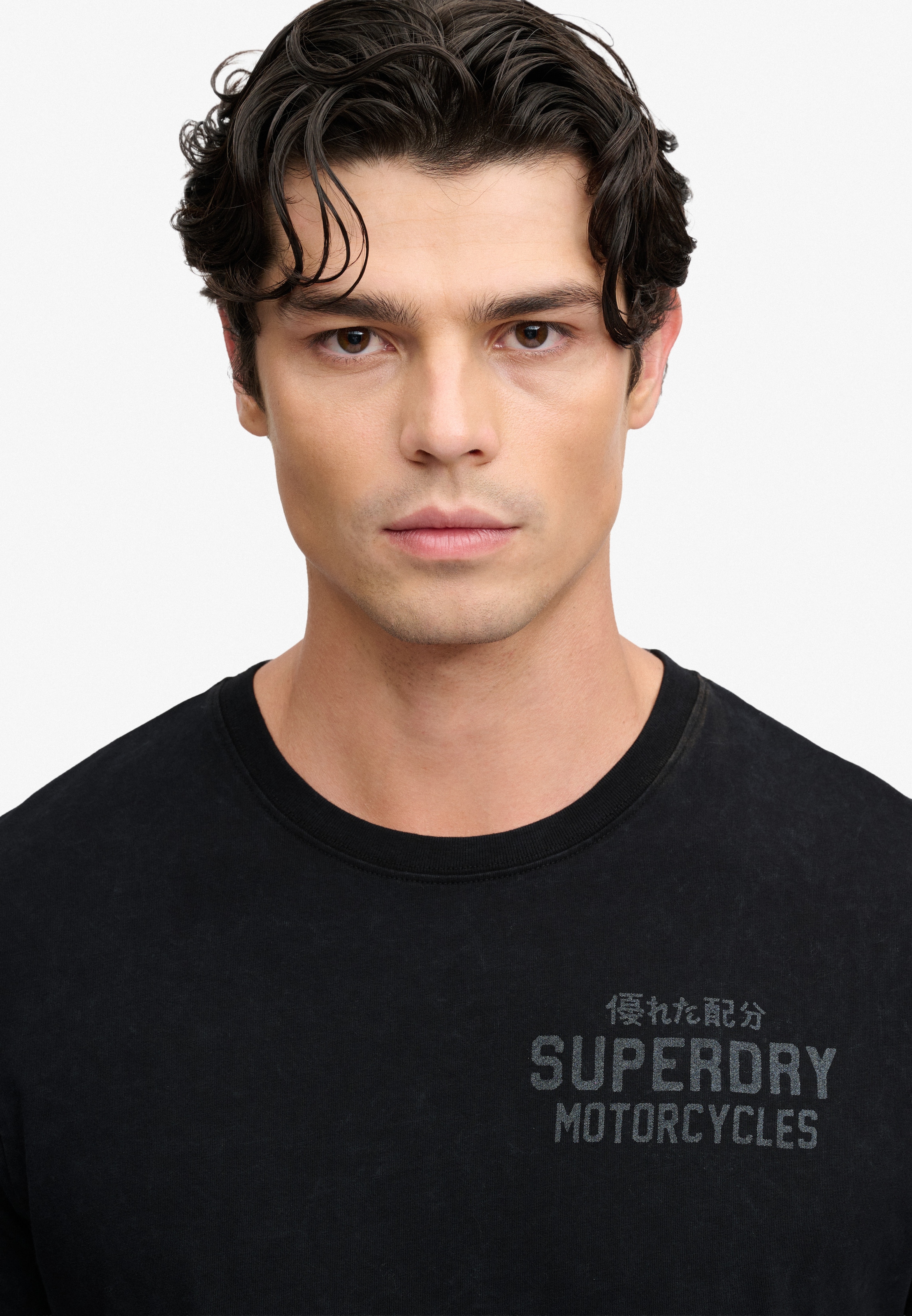 Superdry Rundhalsshirt »VINTAGE BIKER TEE« Baumwolle, relaxed fit