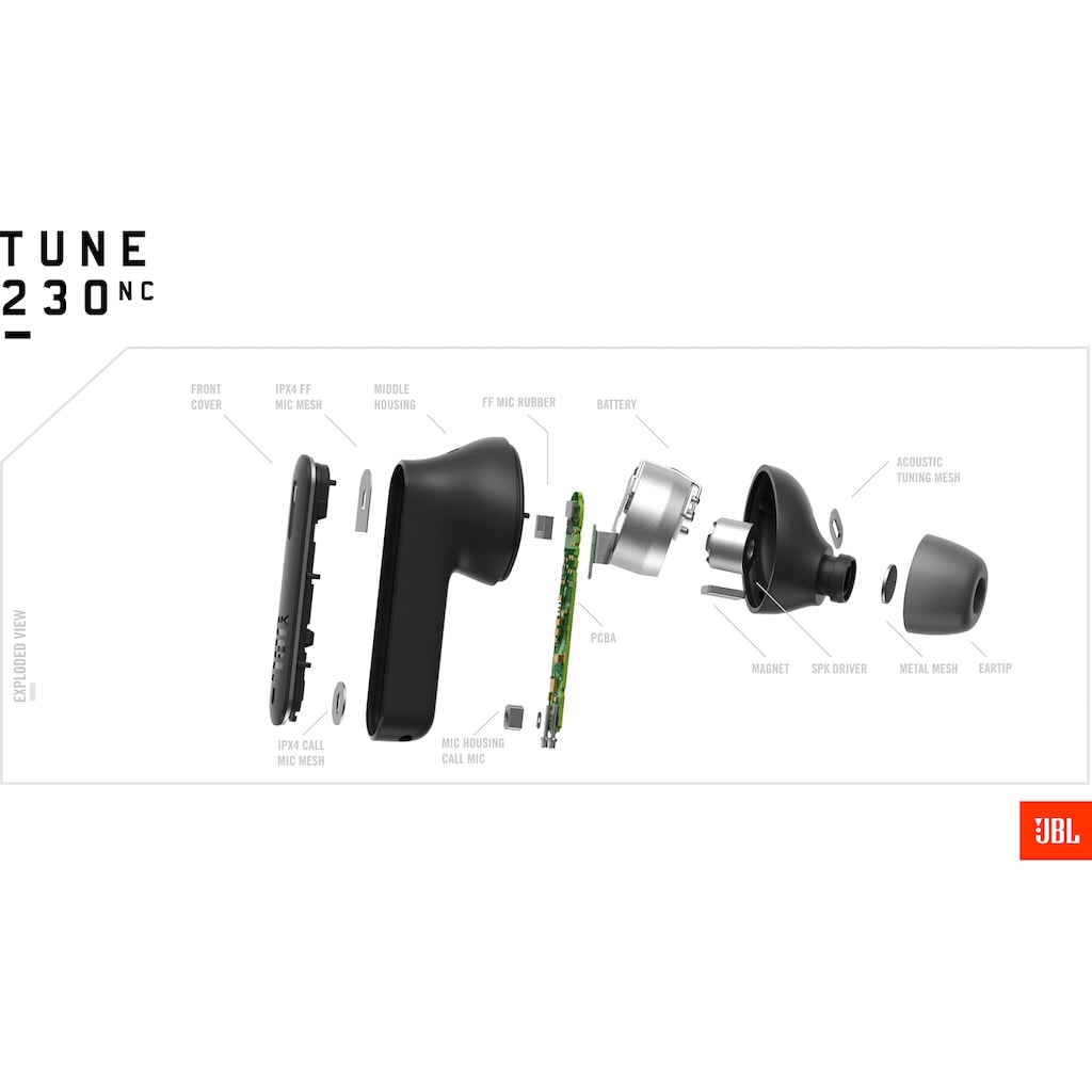 JBL In-Ear-Kopfhörer »Tune 230NC TWS«, Bluetooth, Active Noise Cancelling (ANC)-True Wireless