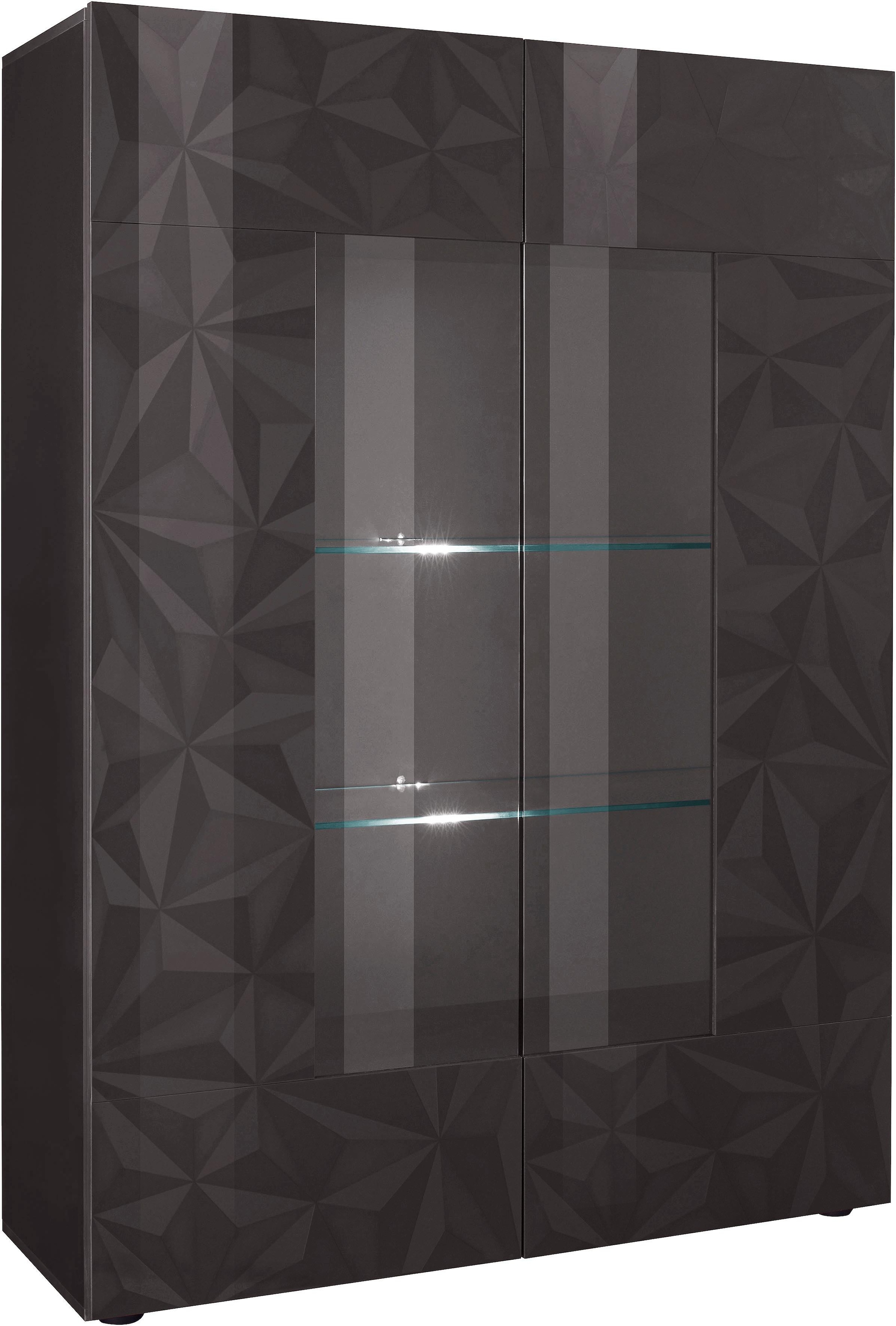 INOSIGN Vitrine »Prisma«, Stauraumvitrine, Höhe 166 cm