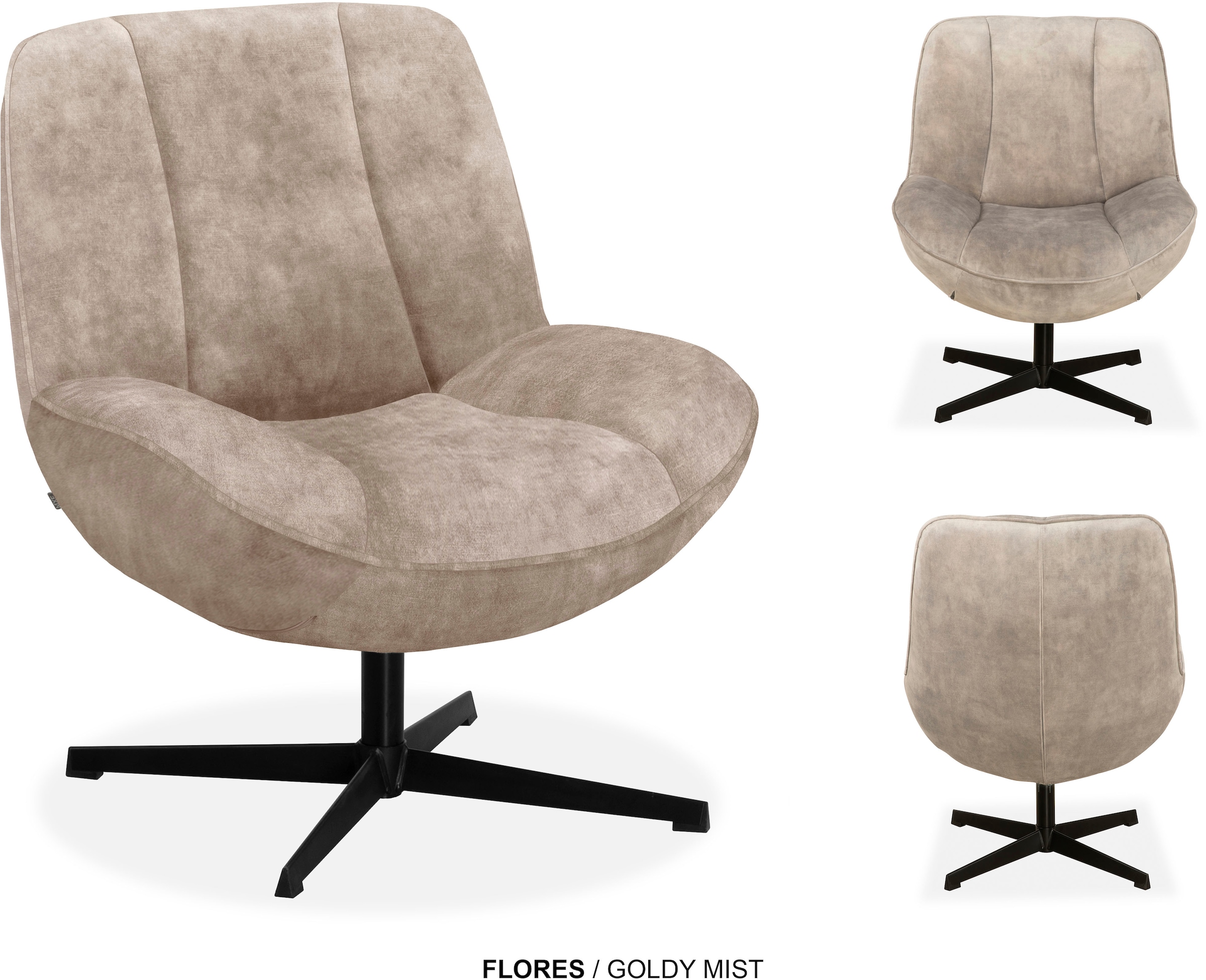 OMG Design Esszimmerstuhl »Flores« (Set) 2 Stk.bequemer Sessel, mit Drehgestell