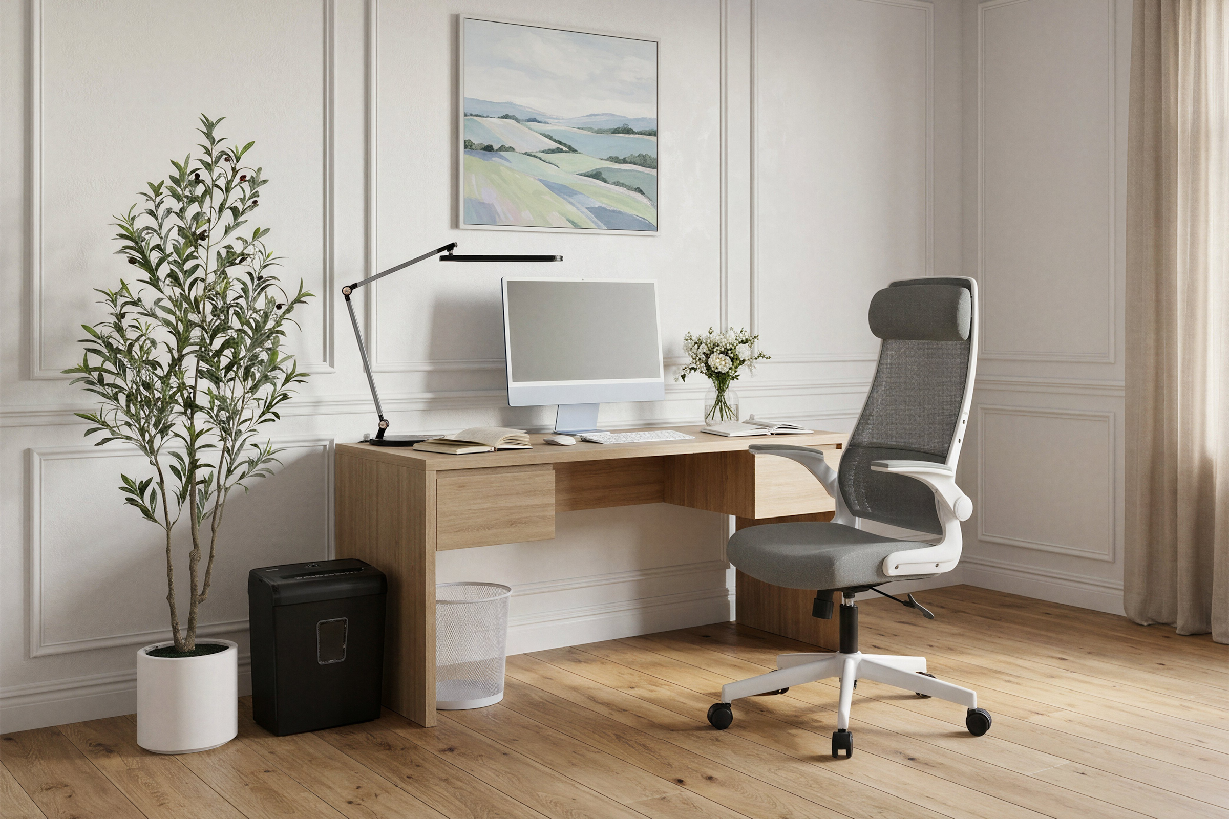OTTO home Bürostuhl »Menton, ergonomischer Schreibtischstuhl« () inkl. Kopfkissen, Lendenwirbelstütze, modernes Design