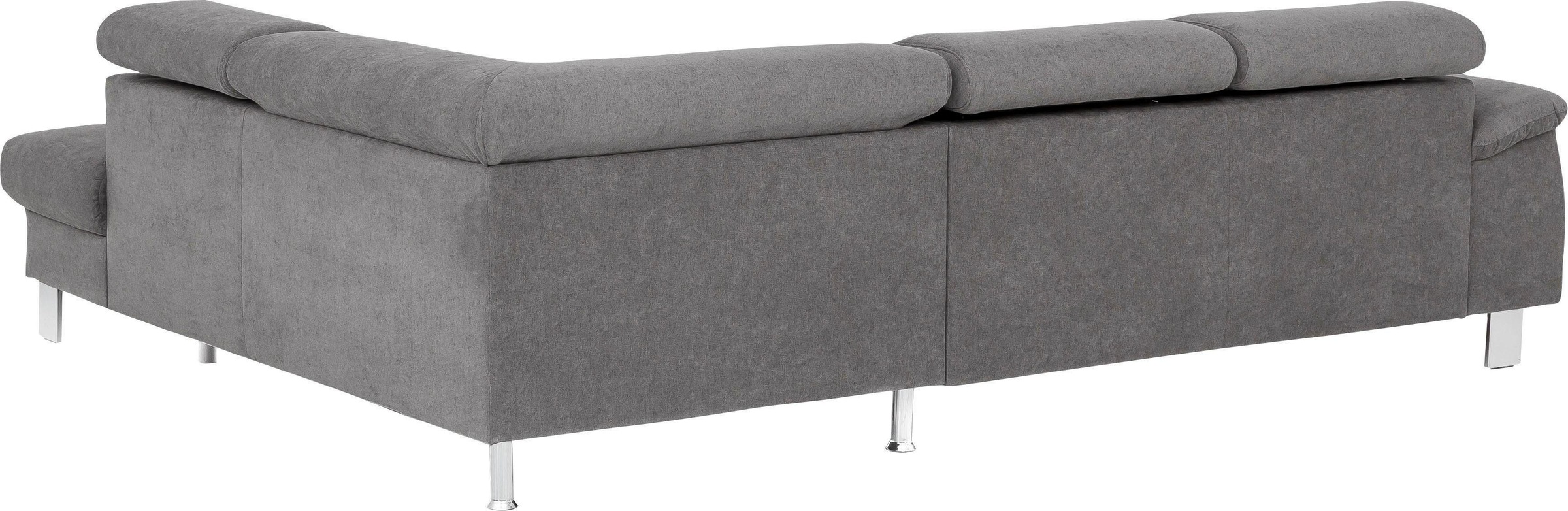 COTTA Polstergarnitur »Komaris L-Form, B: 249 bzw. 100 cm (Set: Ecksofa & Hocker)«, (Set), mit Kopfteilverstellung, optional Bettfunktion, Bettkasten & Licht