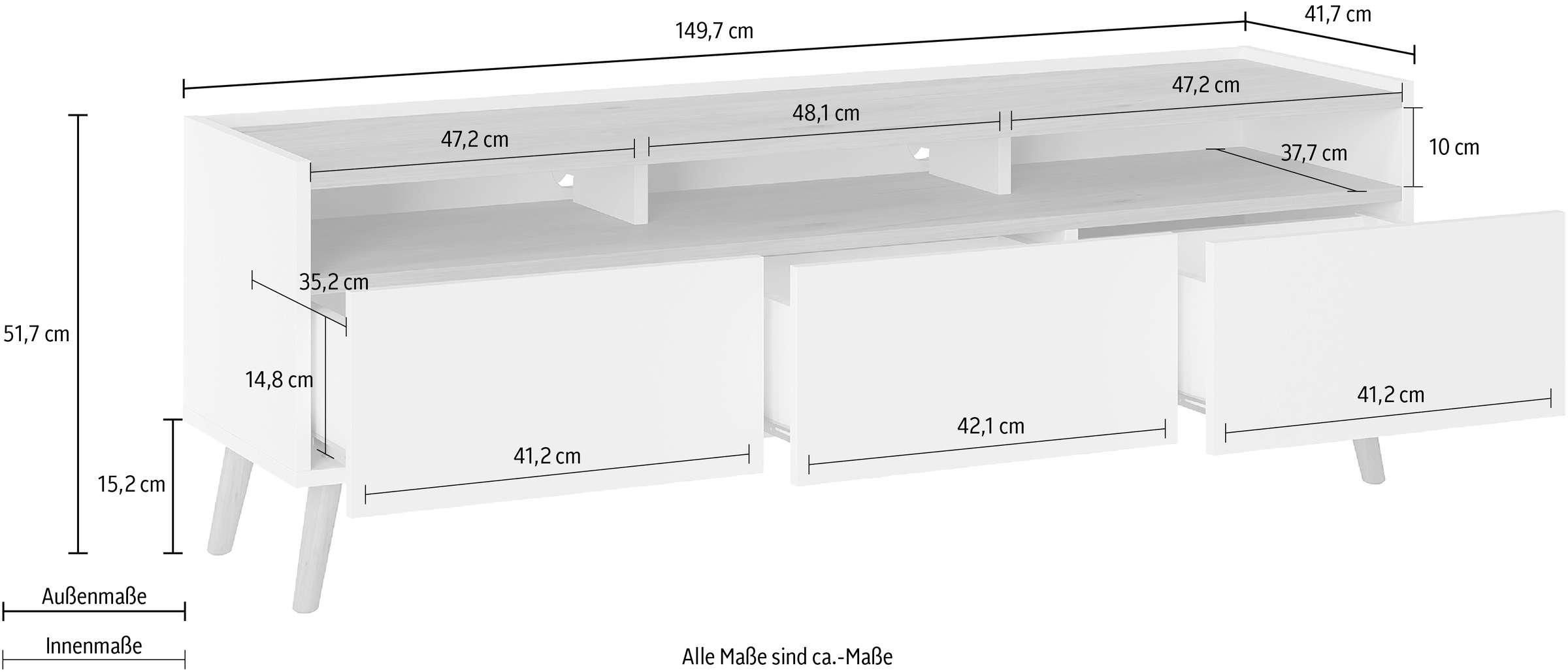 INOSIGN Lowboard »Scandi«, Breite 150 cm