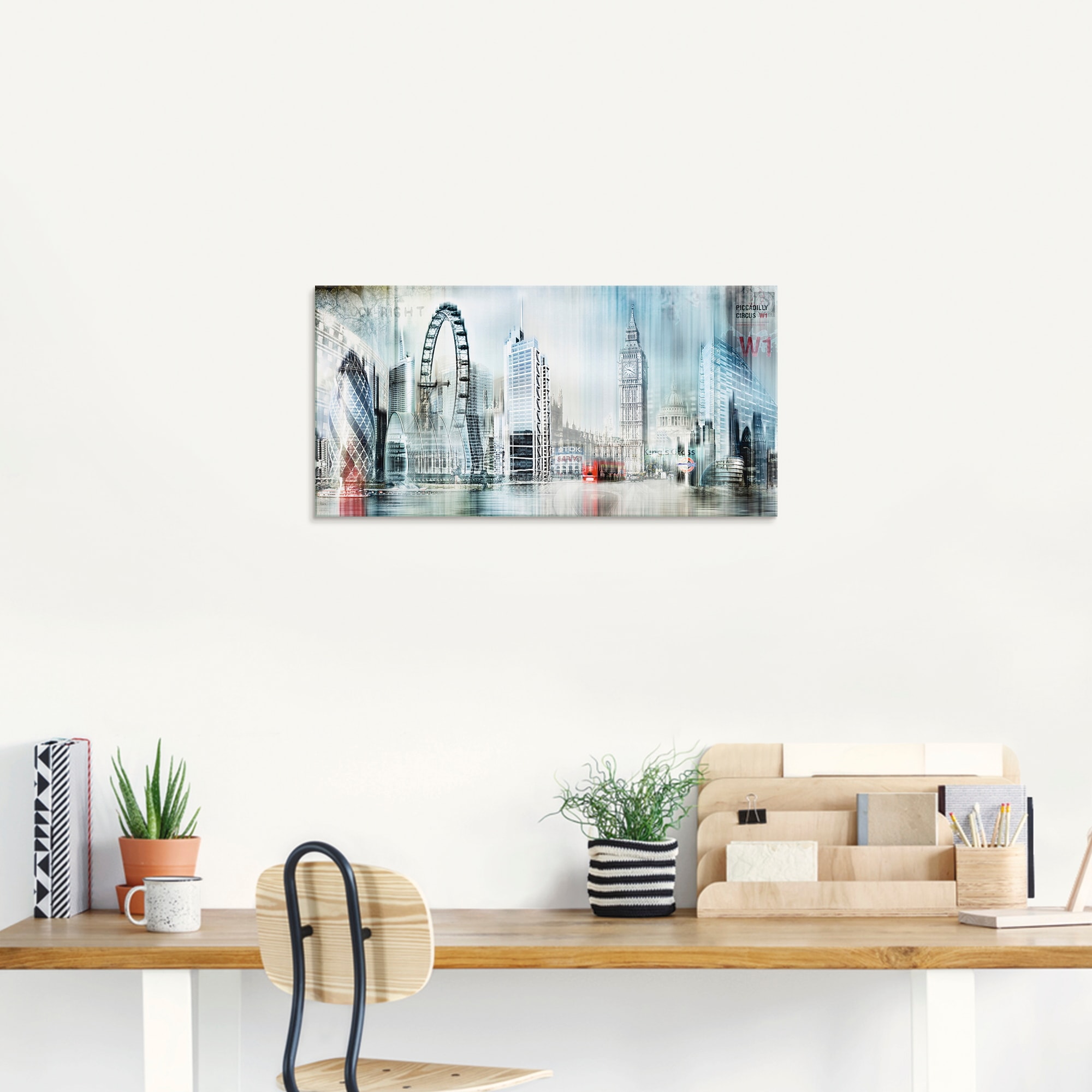 Artland Glasbild »London Skyline Collage II«, Gebäude, (1 St.), in verschiedenen Größen