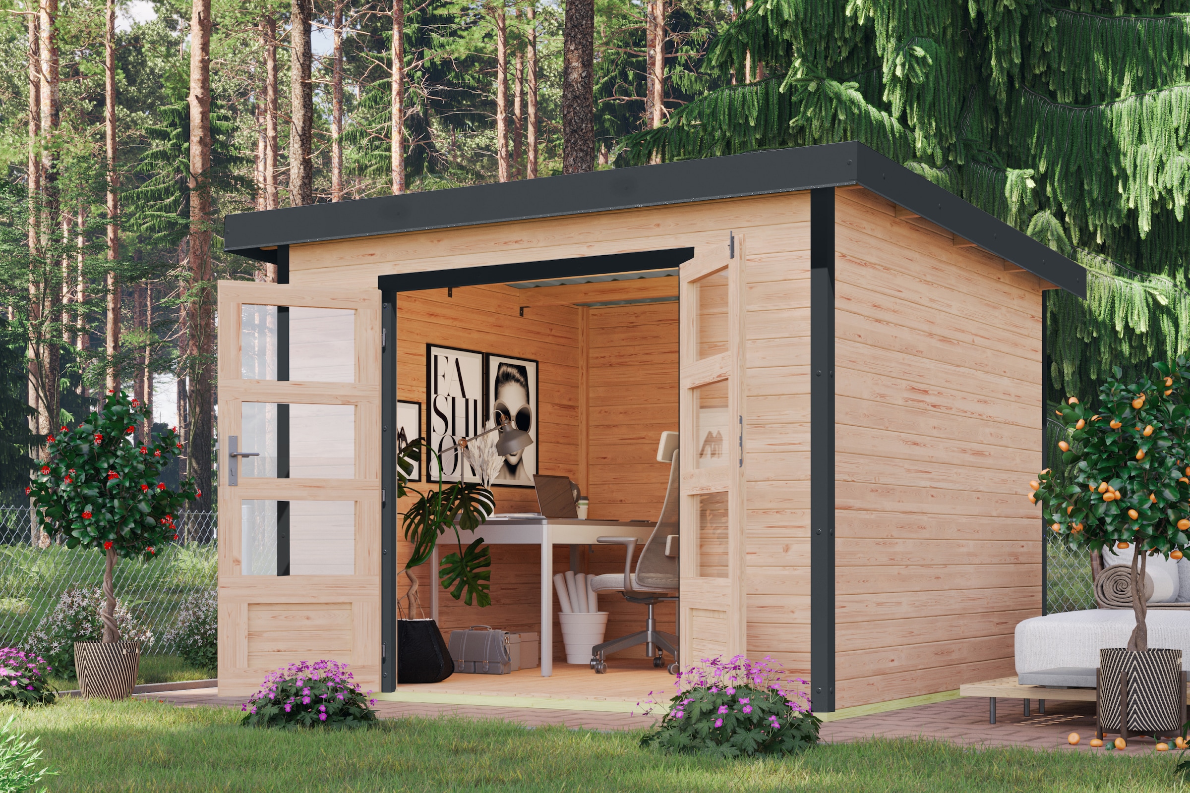 Karibu Gartenhaus »Plutino 6, in verschiedenen Farben«