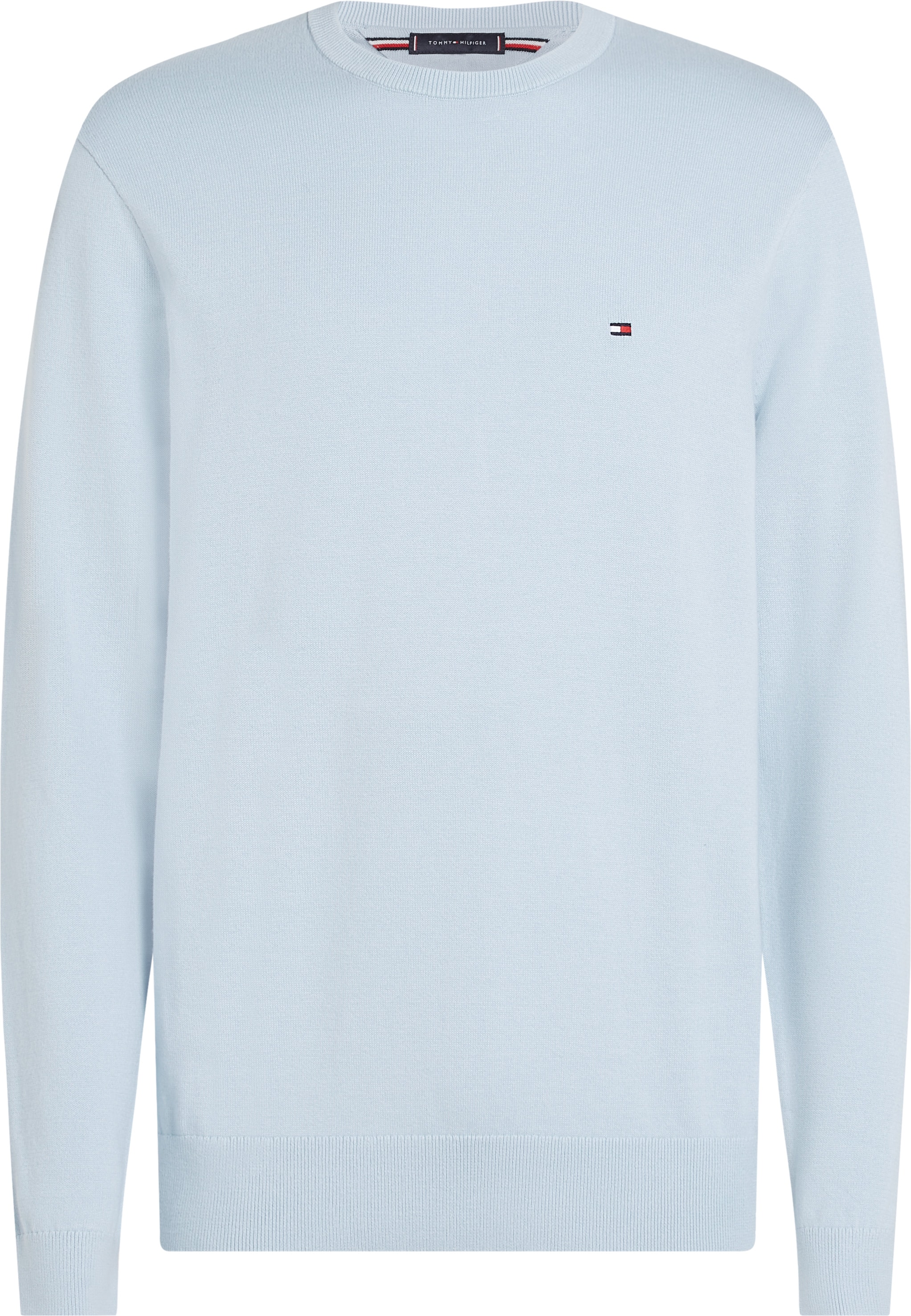 Tommy Hilfiger Rundhalspullover »ESSENTIAL COTTON CREW NECK«, 100% Baumwolle Crewneck Regular Fit Premium Mode