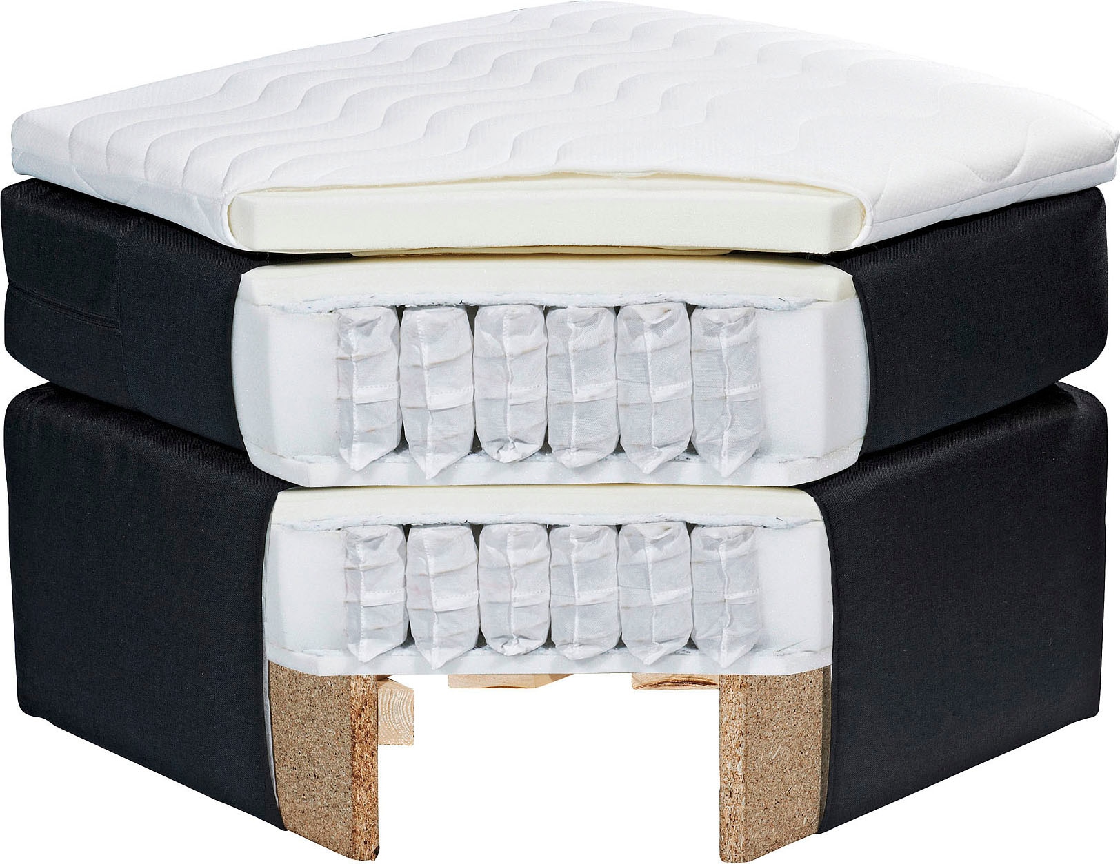 ED EXCITING DESIGN Boxspringbett »Atlas 180x200cm, elektrisch verstellbar« inkl. Topper, 7 Zonen Matratze, elektrisch verstellbar