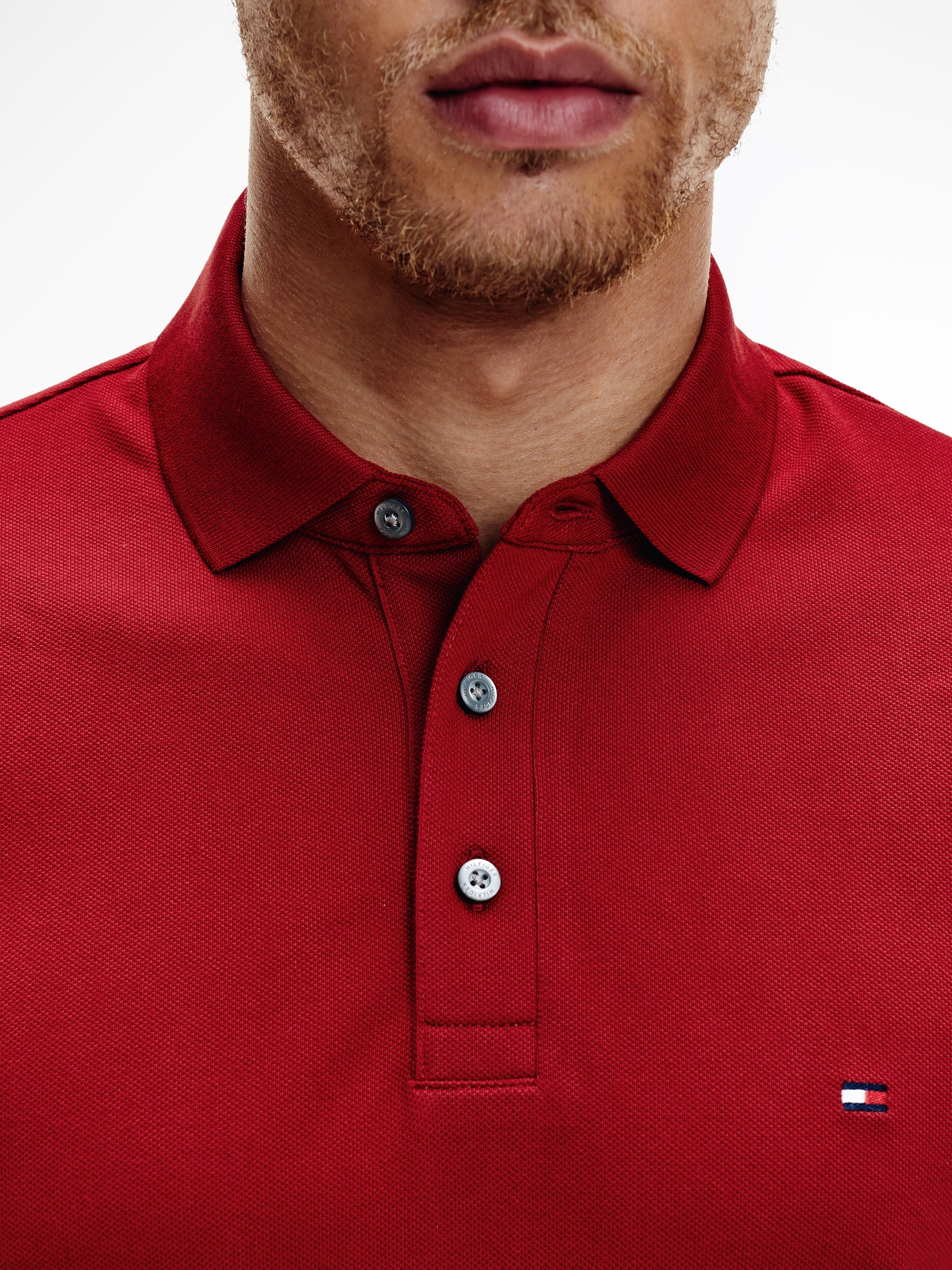 Tommy Hilfiger Poloshirt »1985 SLIM POLO«, Markenstickerei, aus Baumwoll-Piqué