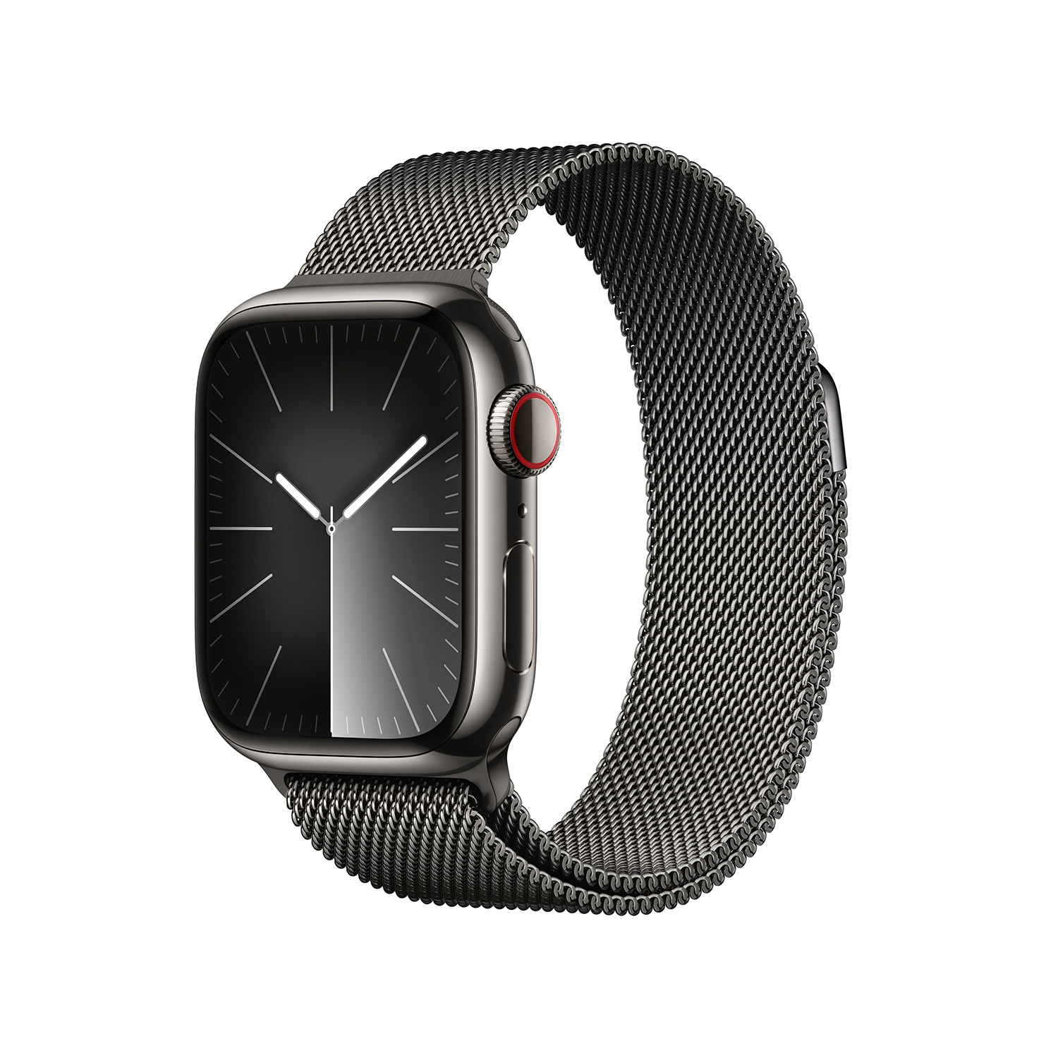 Smartwatch »Series 9, GPS, Edelstahl-Gehäuse mit Milanaise Armband«, (Watch OS 10...