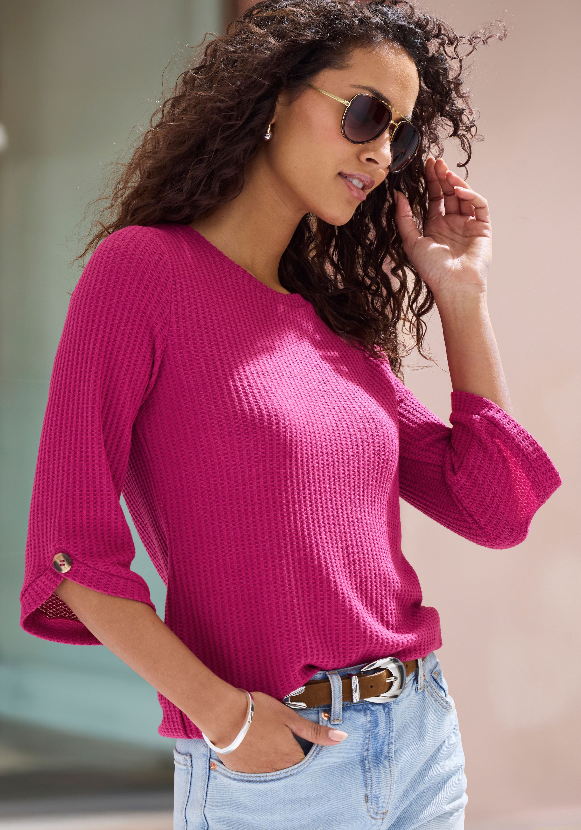 LASCANA Hüftgürtel »Hosengürtel, Jeansgürtel, Westerngürtel, Gürtel« NEU im modernen Western Look in Veloursleder-Optik
