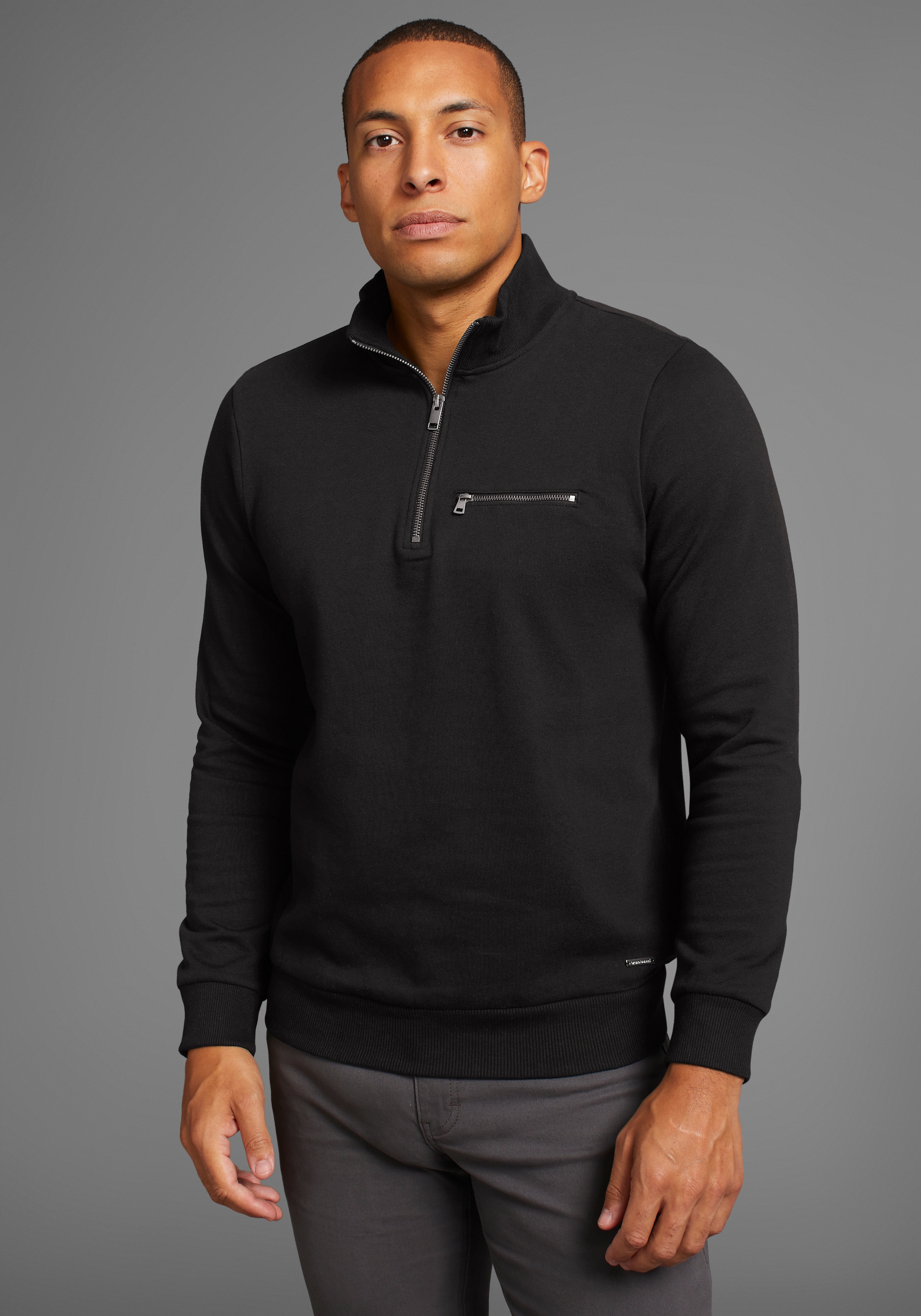 Bruno Banani Sweatshirt , mit Troyer Kragen
