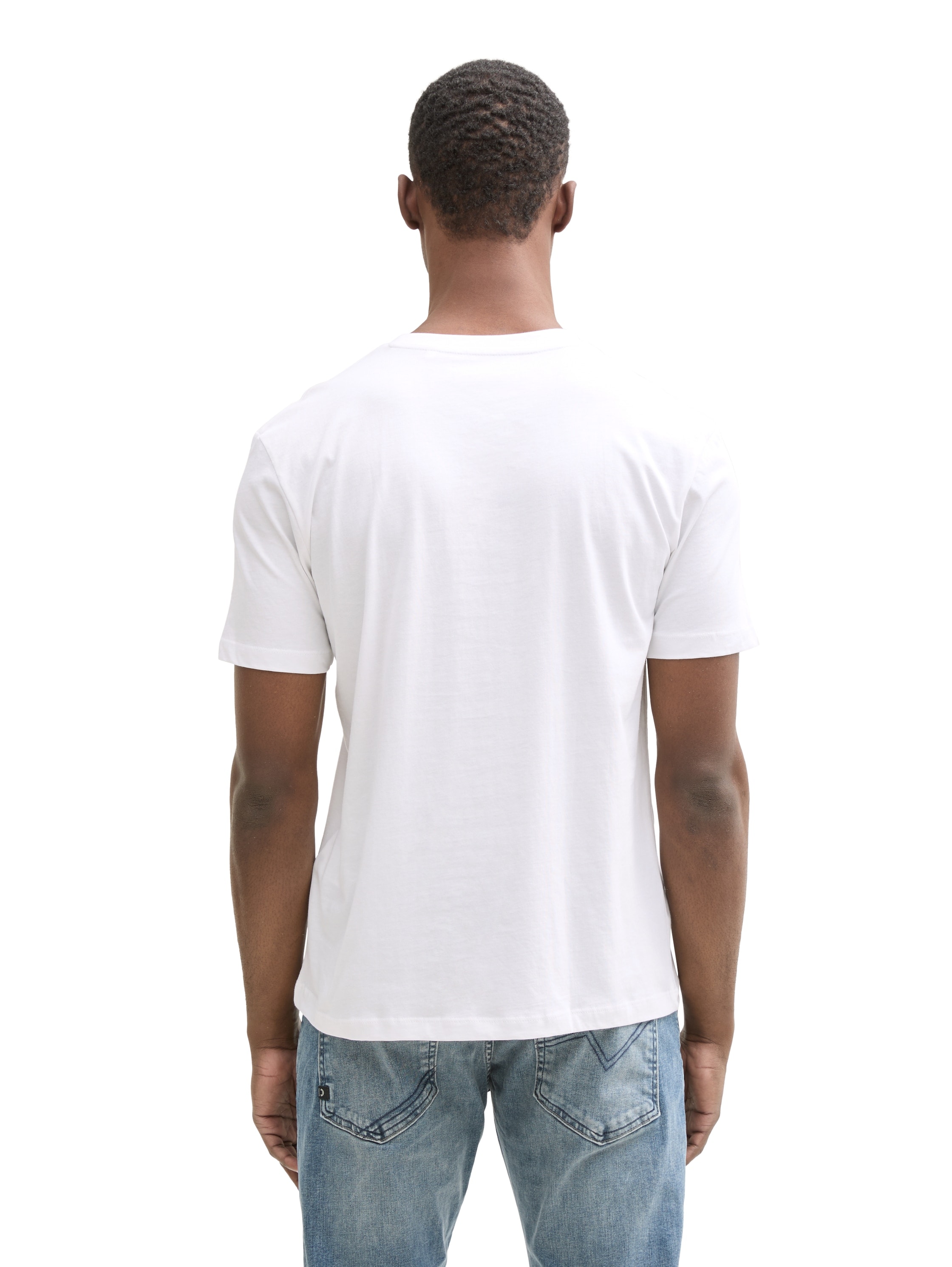 TOM TAILOR Denim T-Shirt, (Packung, 3 tlg., 3-er), mit großem Druck
