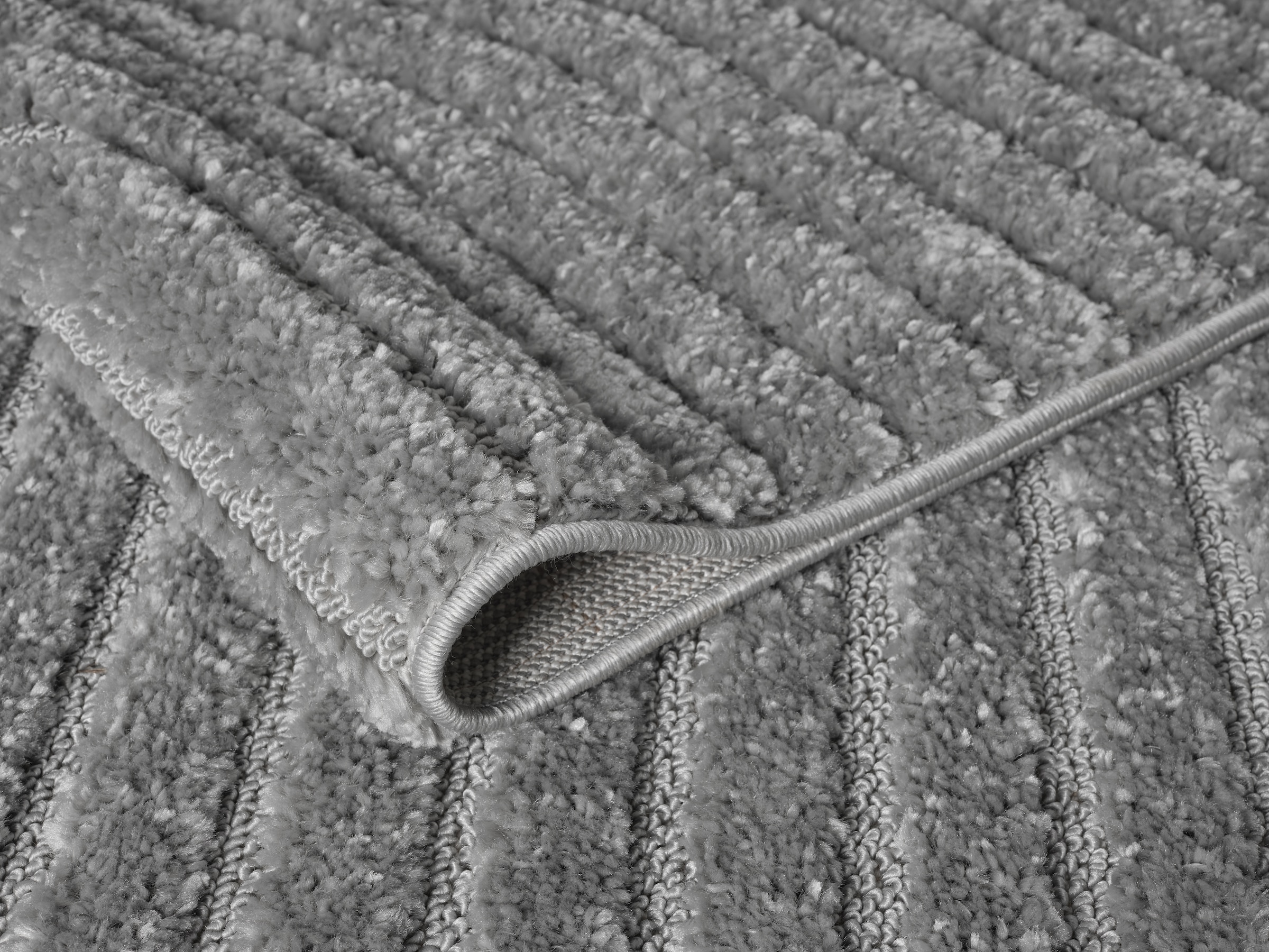 OTTO home Teppich »Jonne, Boho-Design, Scandi, Designteppich« rechteckig 20 mm Höhe Hoch-Tief, 3D Optik, skandinavischer Stil, Wohnzimmer, Schlafzimmer