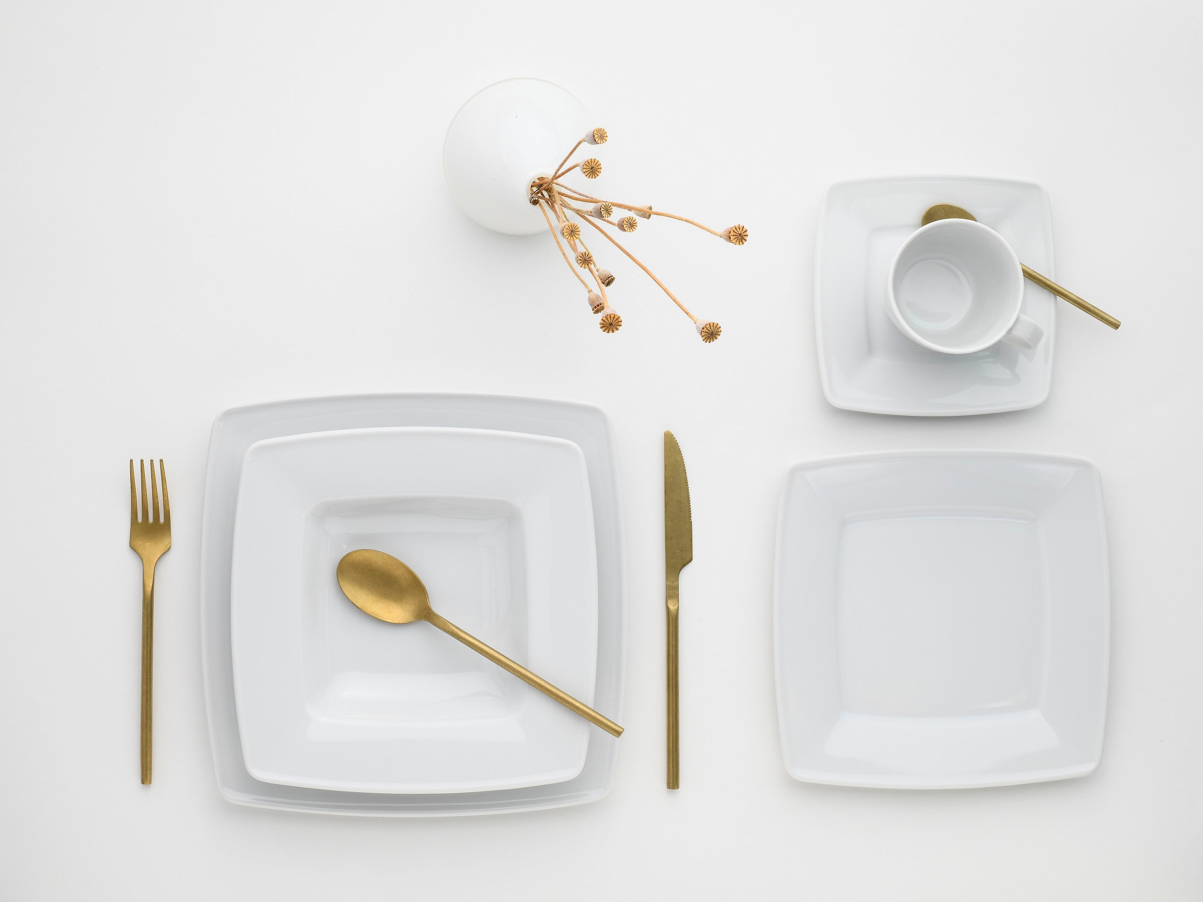 CreaTable Kombiservice »Victoria Weiss«, (Set, 30 tlg.), klassisch weiß für den täglichen Gebrauch