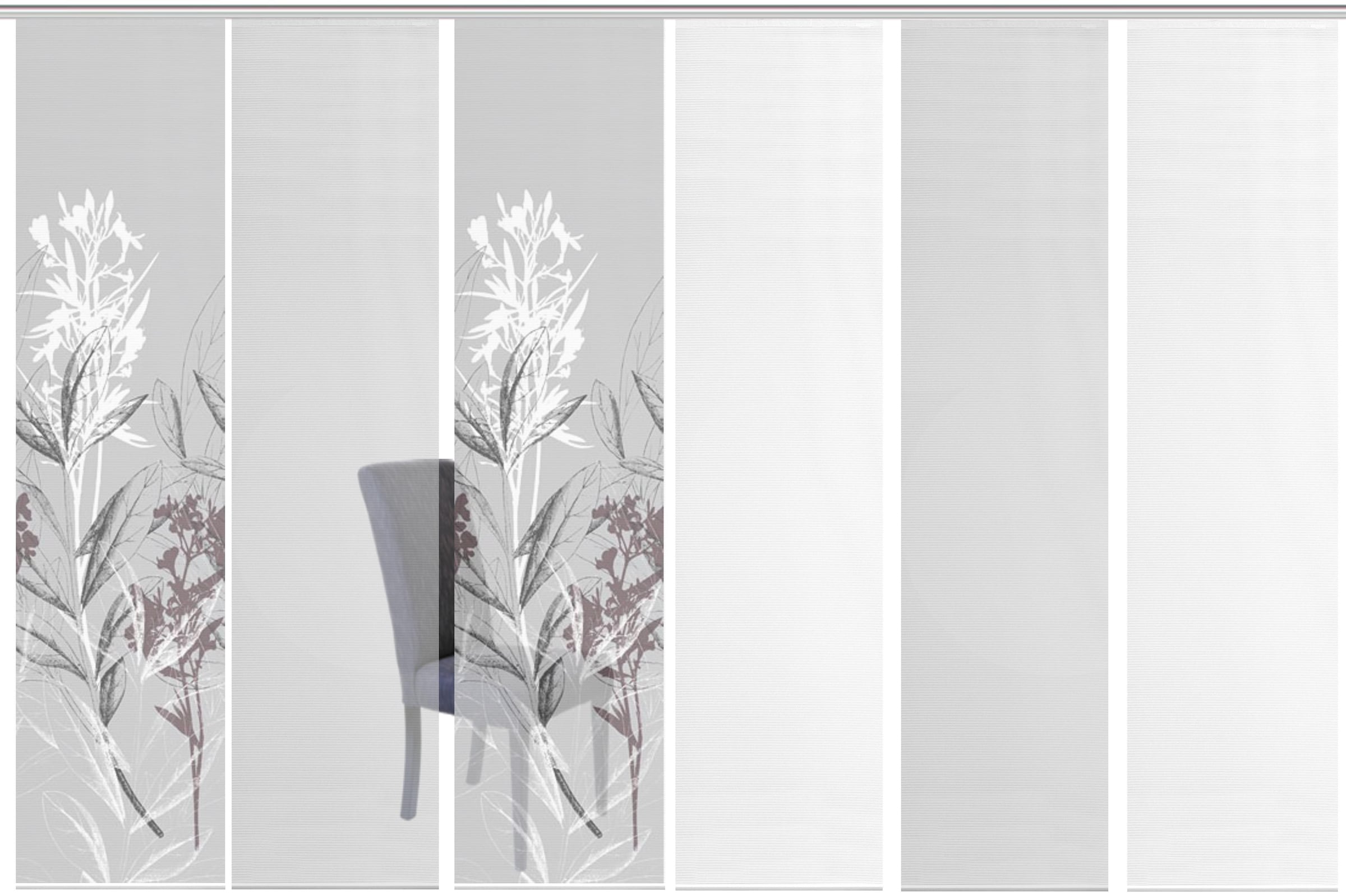 Vision S Schiebegardine »6ER SET SEMORA« Paneelwagen 6 Stk. tlg. HxB: 260x60, Schiebevorhang 6er Set Digitaldruck