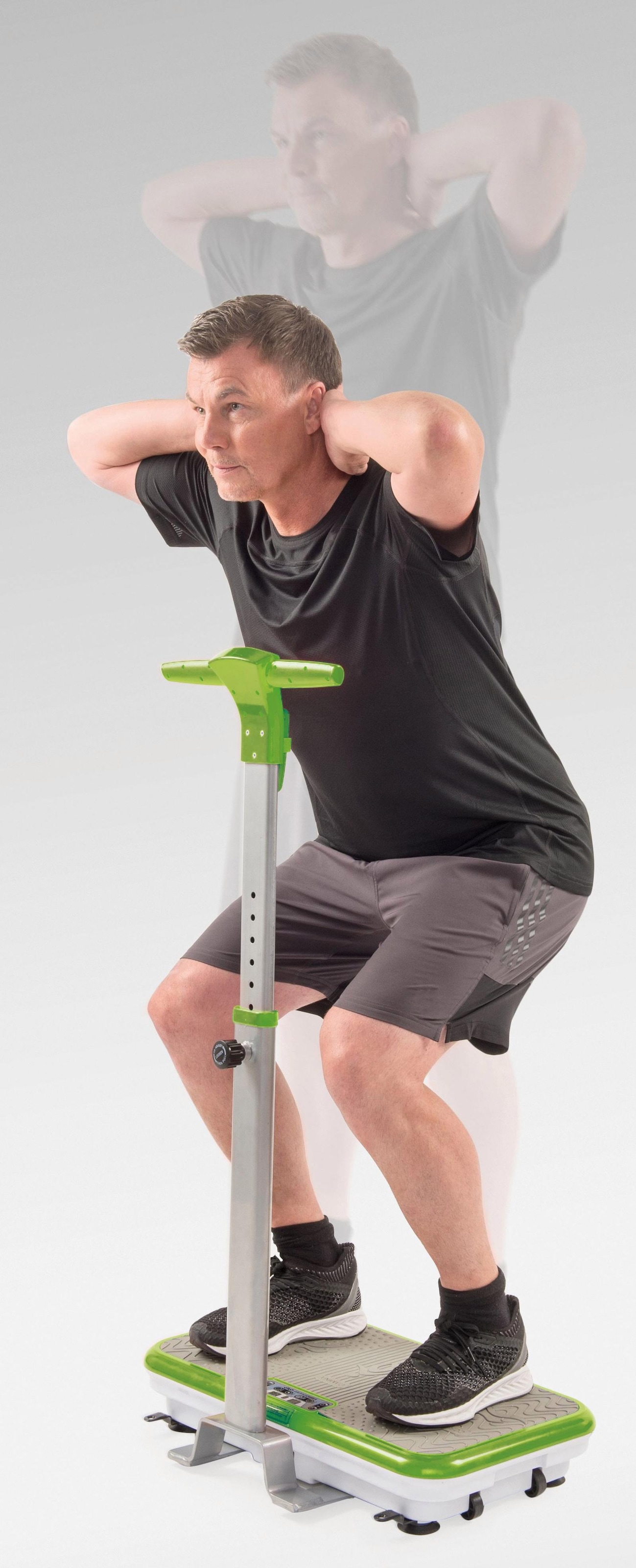 MediaShop Vibrationsplatte »VIBROSHAPER«, 3 Intensitätsstufen, (Set, mit Trainingsbändern), mit abnehmbarer Haltestange