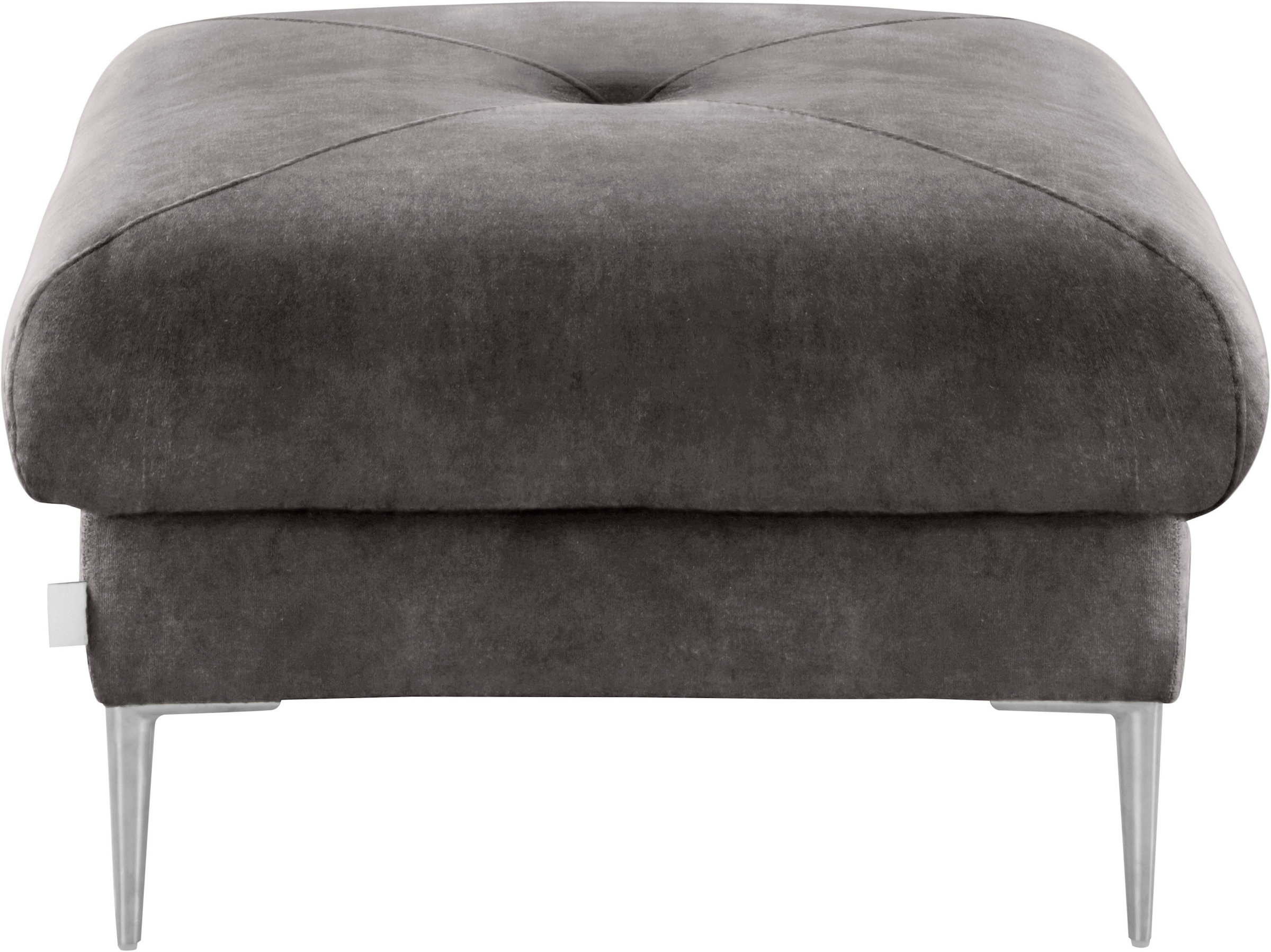 Guido Maria Kretschmer Home&Living Hocker »Chilltime, elegant und bequem durch Komfortsitzhöhe 46cm, hoher Fuß«, mit eleganter Kreuznaht auf der Sitzfläche