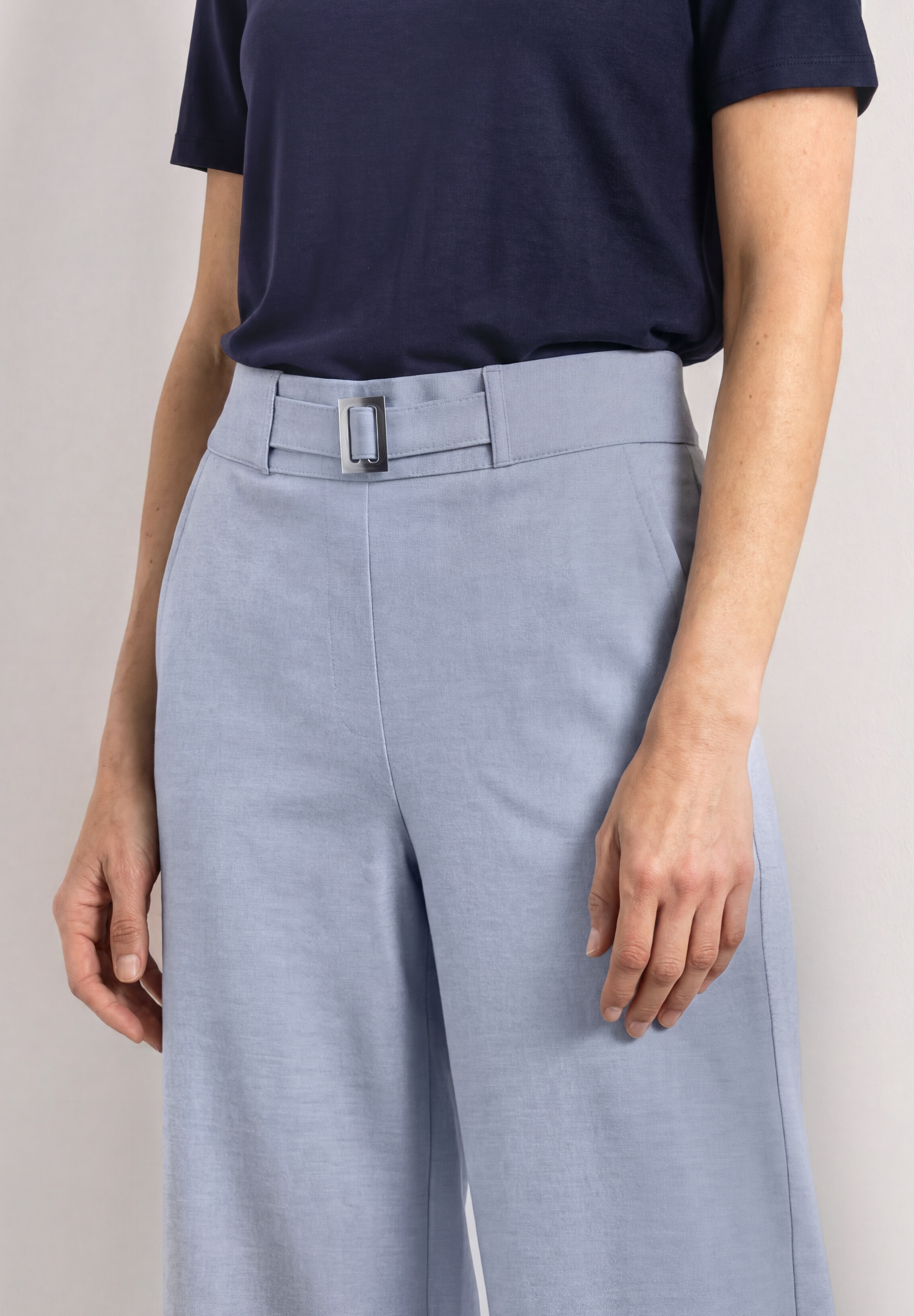 STREET ONE Stoffhose  Sommerhose im Culotte-Style mit Schnallendetail