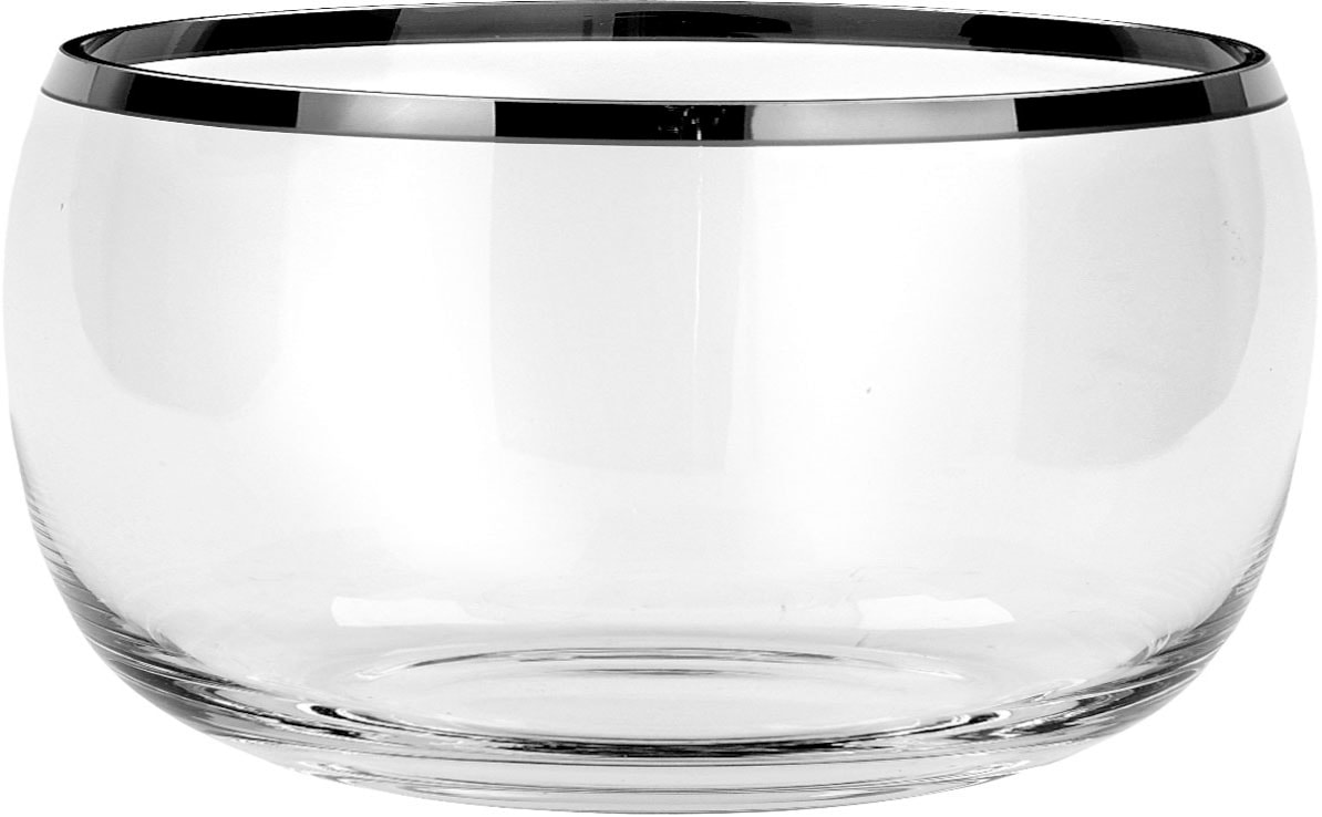Fink Servierschale »PLATINUM«, mit Glas, XXL 3 Jahren tlg., mandbemalter 1 mit Garantie aus Platinumauflage