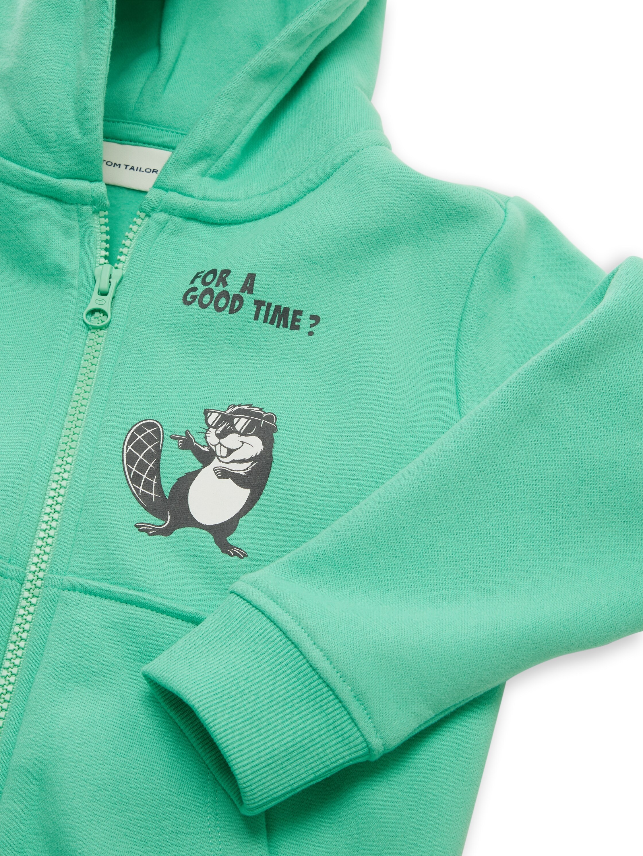 TOM TAILOR Kapuzensweatjacke mit Prints / Reißverschluss / für Kids