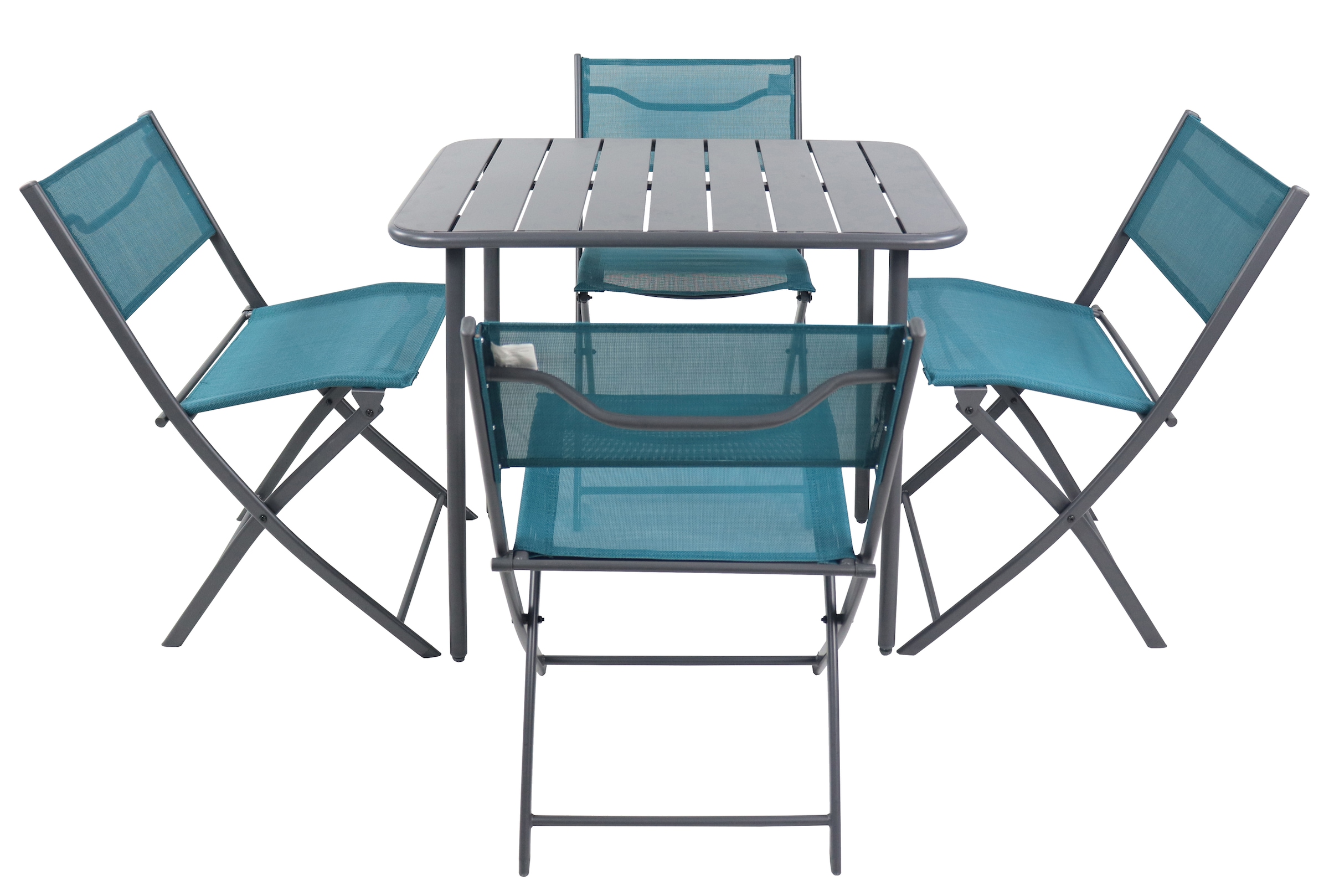 VCM Garten-Essgruppe »VCM 5-tlg Gartenmöbel Set | Sitzgruppe Essgruppe | 1xTisch, 4x Klappstühle | Tisch Maße ca. H. 72 x B. 80 x T. 55 cm | Garten Set ¿ Sumila 80x55«, (5 tlg., Sumila)