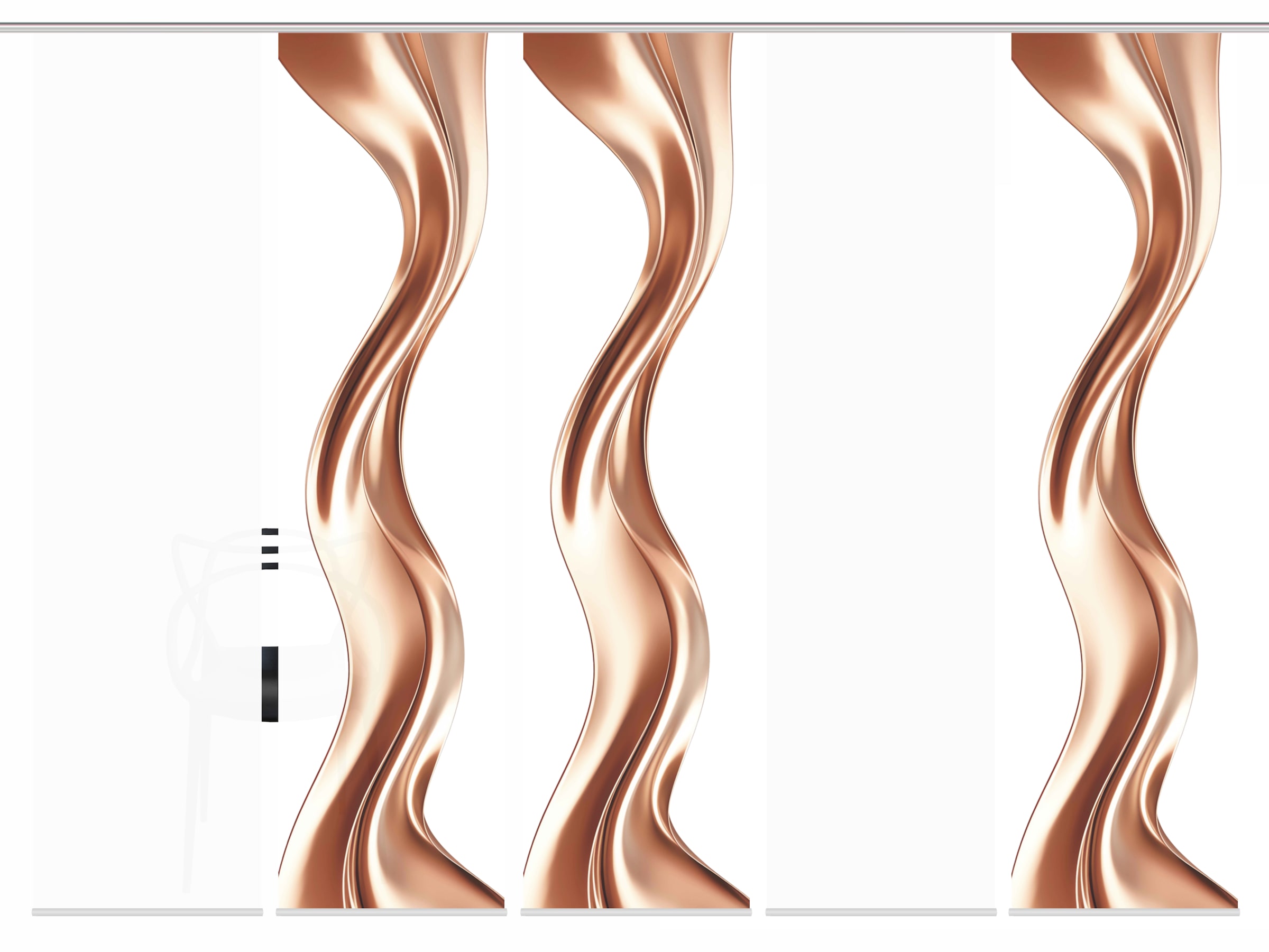 HOME WOHNIDEEN Schiebegardine »OAKLEY« Paneelwagen 5 Stk. tlg. SCHIEBEVORHANGSET,SEIDENOPTIK,DIGIDRUCK