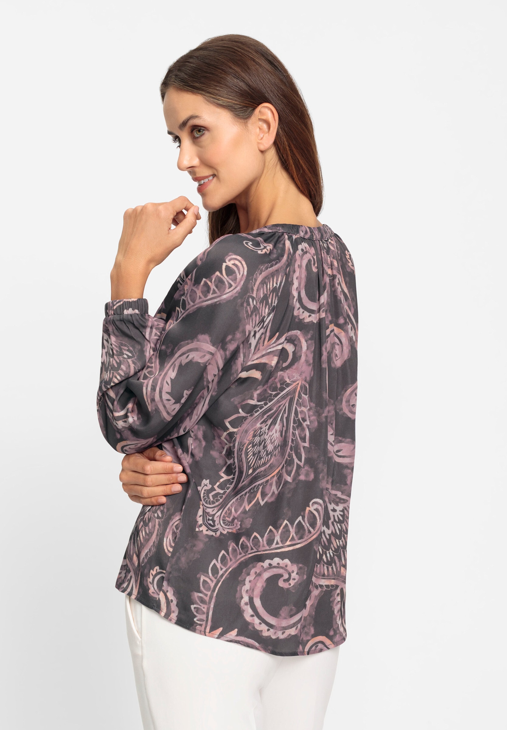 heine Klassische Bluse »Druck-Bluse Druckbluse aus Satin«