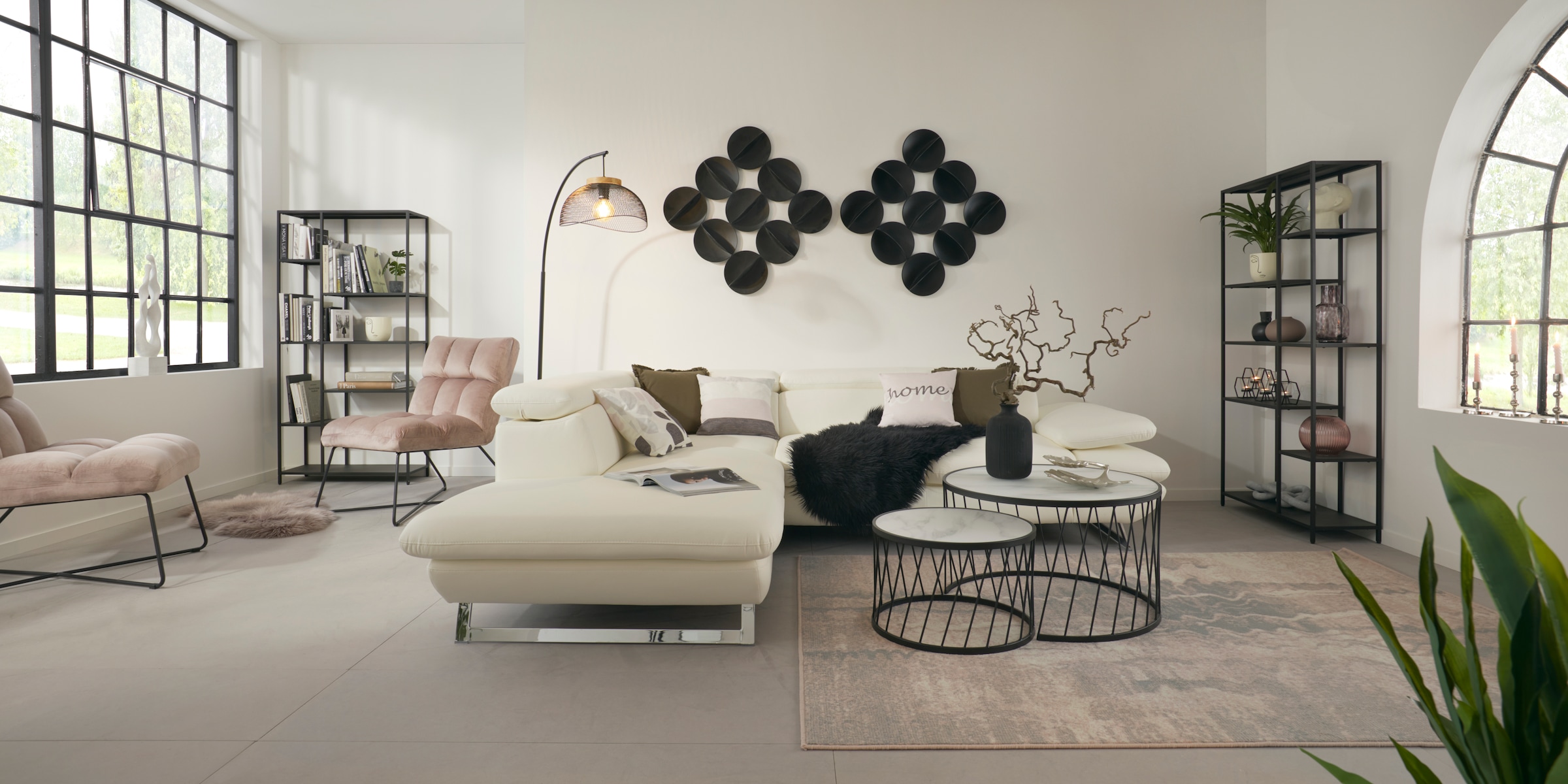 LeGer Home by Lena Gercke Wanddekoobjekt »Kreise«, Wanddeko, aus Metall,  bestehend aus 9 Elementen, Wohnzimmer auf Raten bestellen