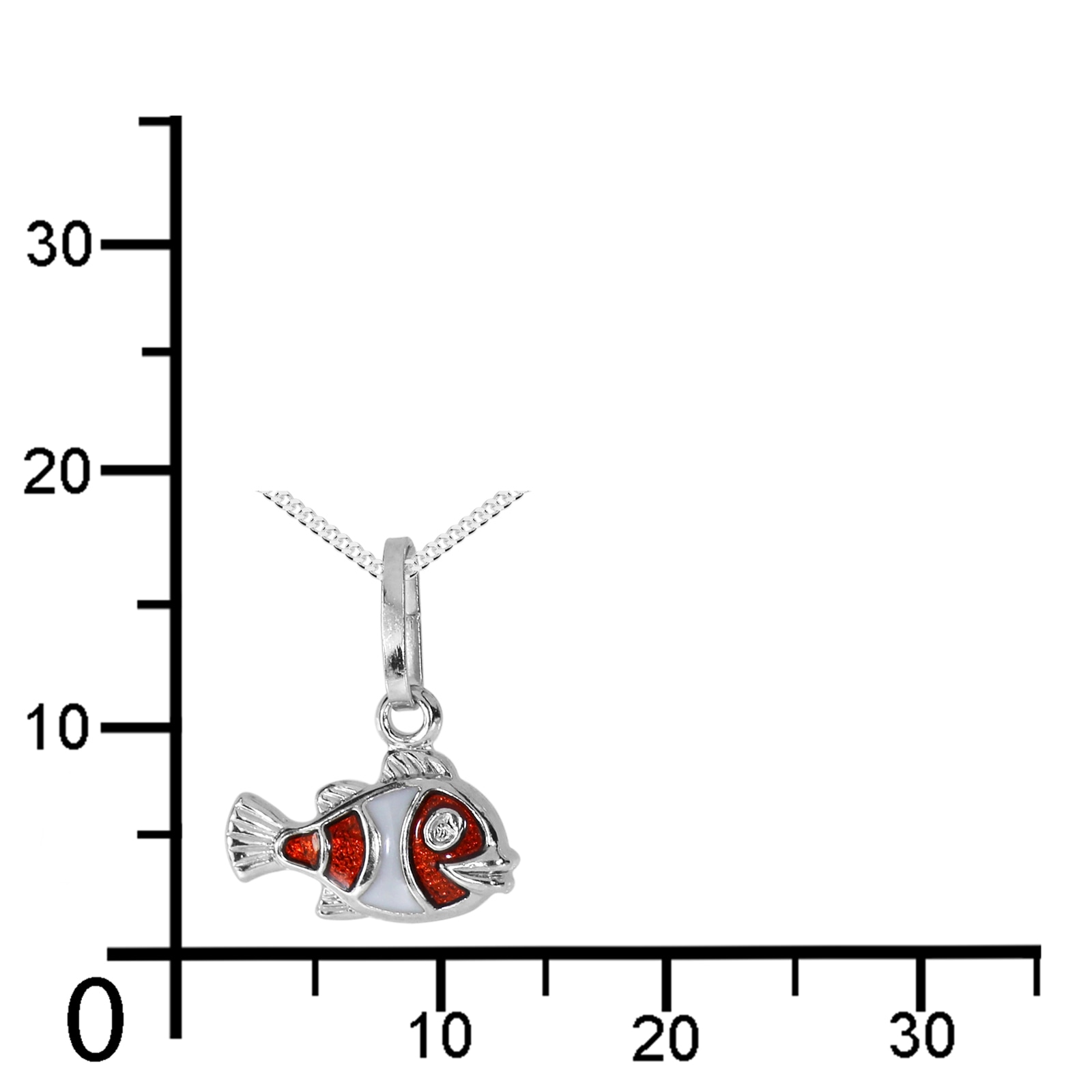 OSTSEE-SCHMUCK Kette mit Anhänger »- kleiner Fisch - Silber 925/000 -,«
