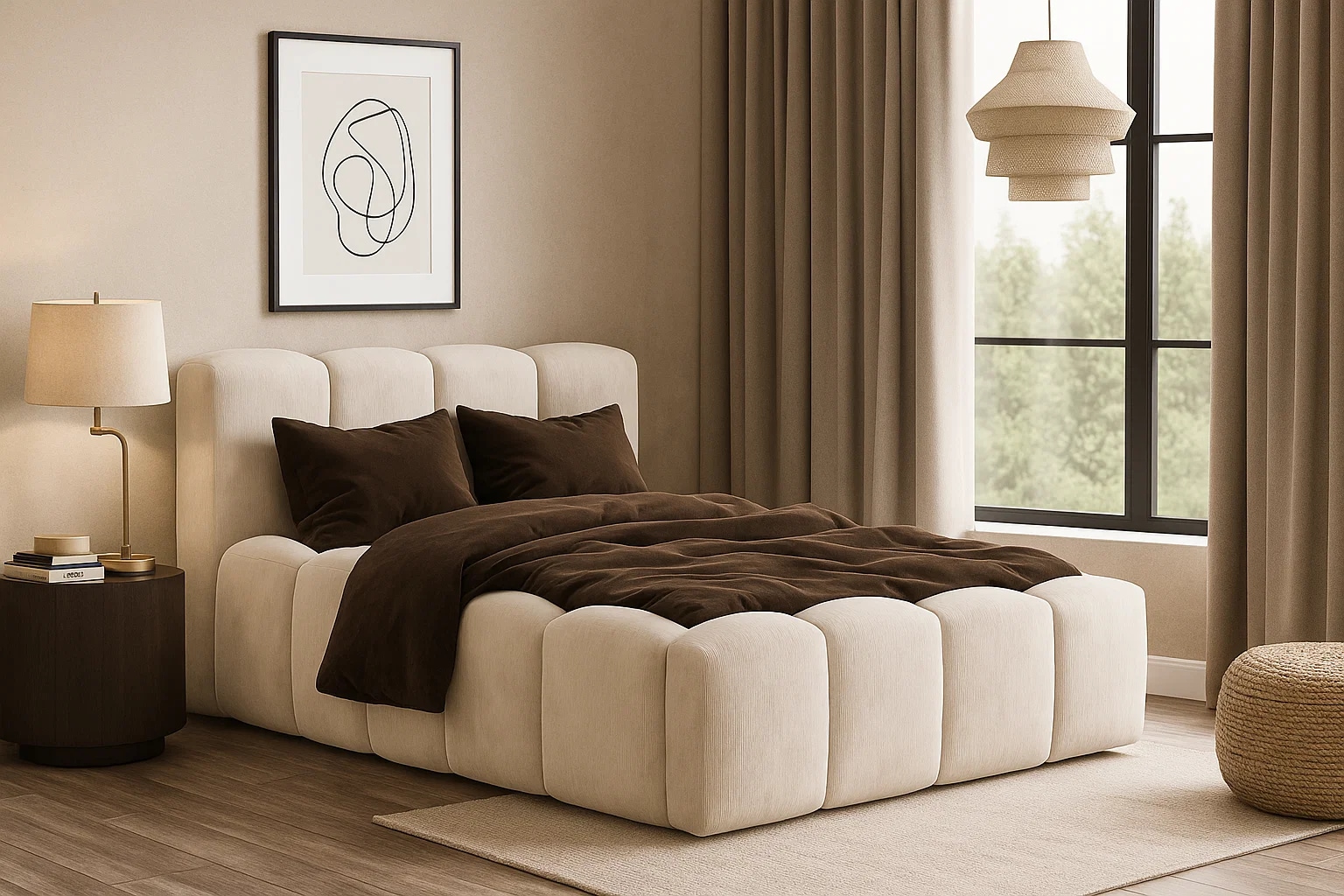 Home affaire Polsterbett »LHUBERT wahlweise mit/ohne Bettkasten, Breite Liegefläche 160/180 cm« Stauraumbett, Doppelbet mit Kopfteil, ohne Matratze