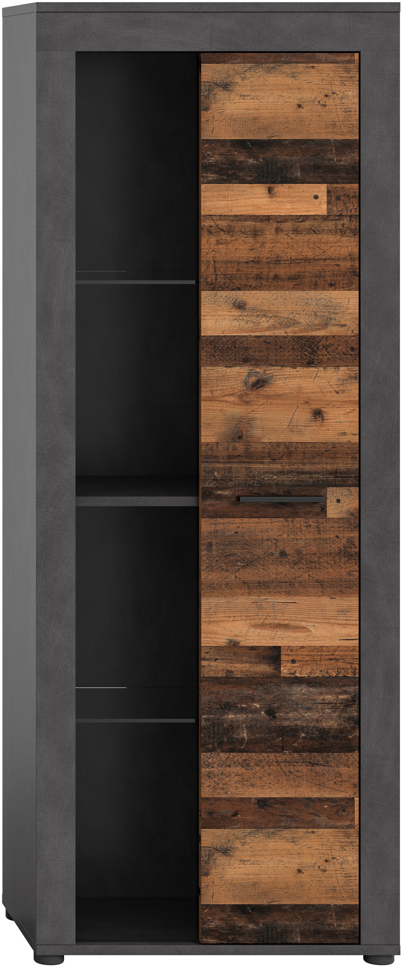 INOSIGN Vitrine »Aosta, Höhe 159 cm, in verschiedenen Farbausführungen«, 1 Tür, 3 Einlegeböden, 4 Fächer, Wohnzimmer, Standvitrine, Glasvitrine