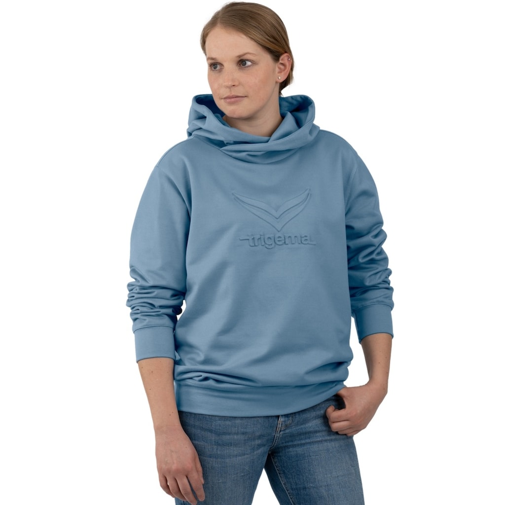 Trigema Kapuzensweatshirt »TRIGEMA Kapuzenpullover mit großem 3D-Motiv«