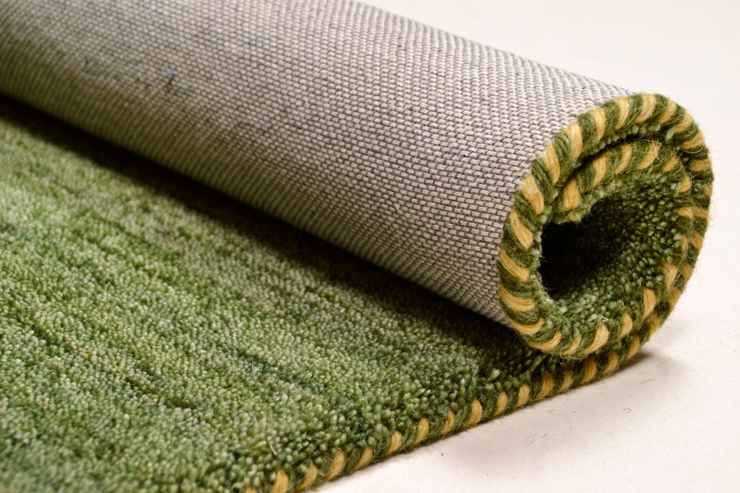 THEKO Wollteppich »Haltu Uni« rechteckig 17 mm Höhe Handweb Teppich, reine Wolle, Uni-Farben, meliert, handgewebt