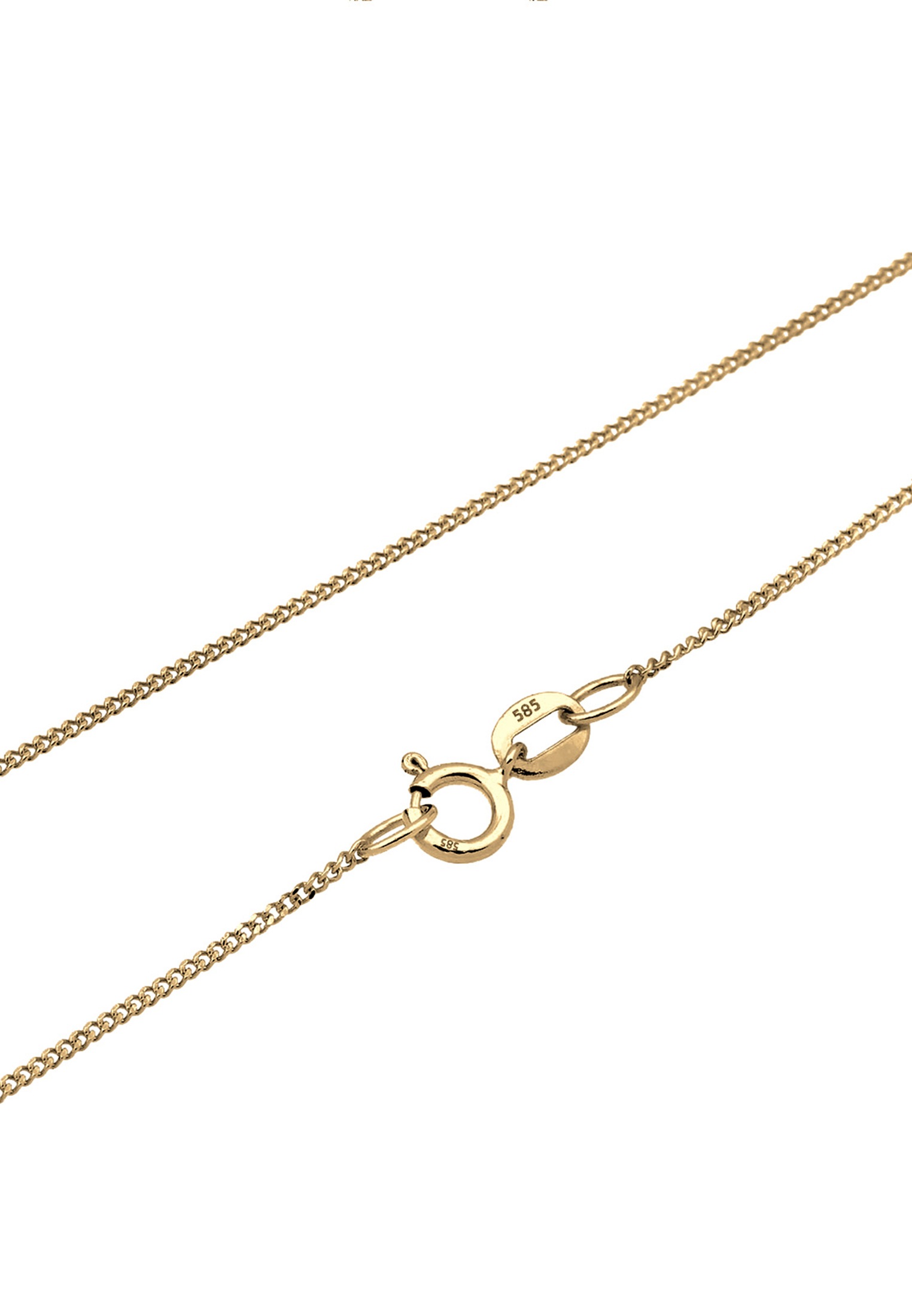 Elli Premium Silberkette »Halskette Basic Geo Oval Topas Edelstein 585 Gelbgold«