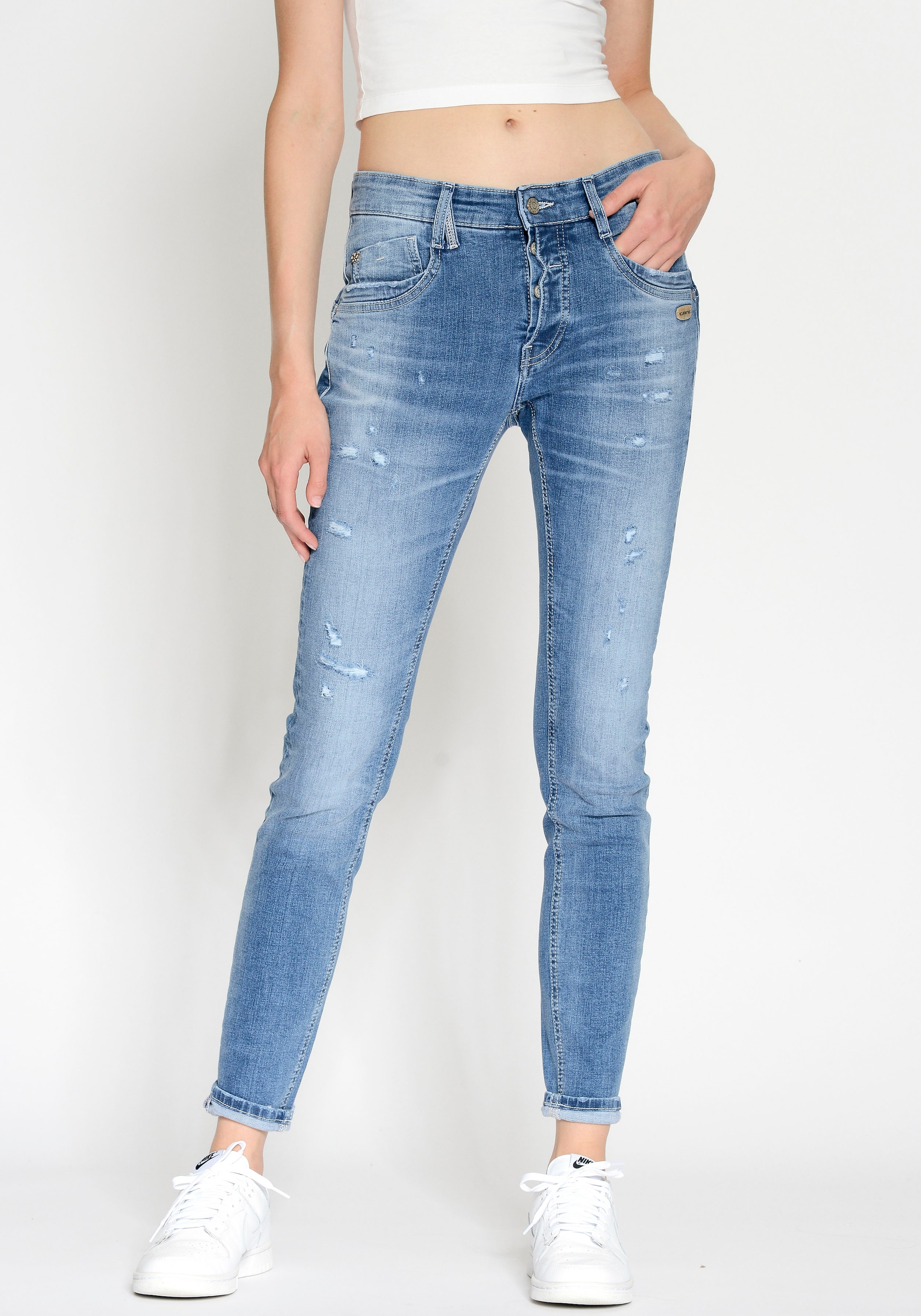 GANG Relax-fit-Jeans »94GERDA«, elastische Denimqualität für hohen  Tragekomfort bei ♕ | Straight-Fit Jeans