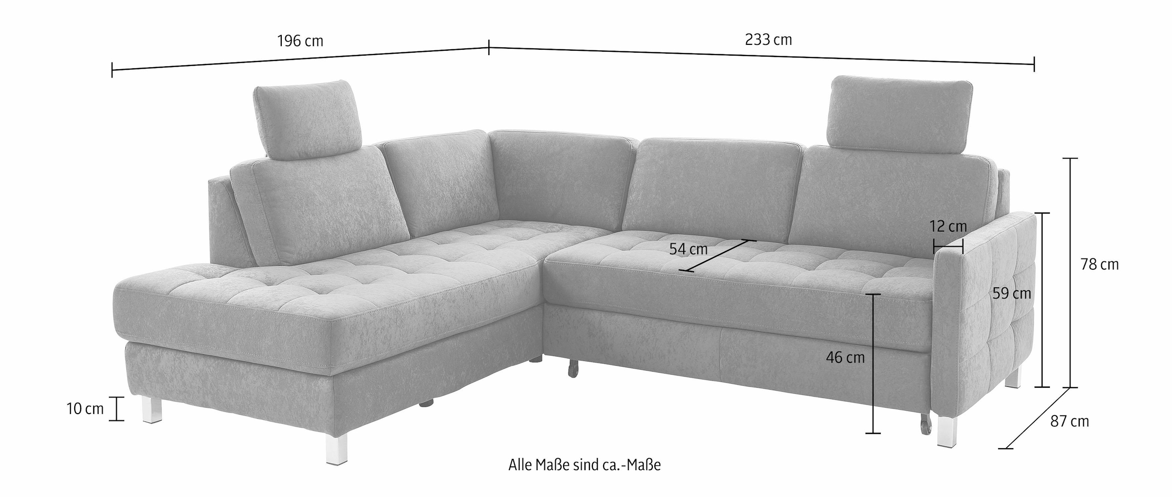 sit&more Ecksofa, wahlweise mit Bettfunktion auf Rechnung kaufen