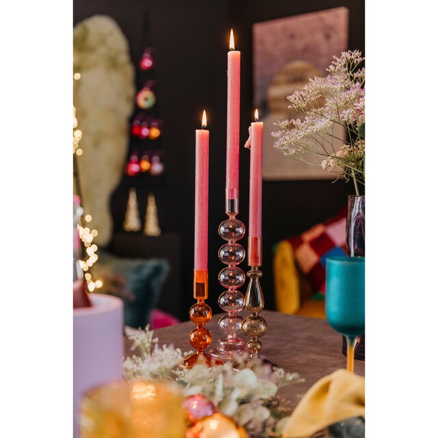AM Design Kerzenleuchter »Stabkerzenhalter aus Glas«, (Set, 2 St.), Höhe ca.  18 cm auf Raten kaufen