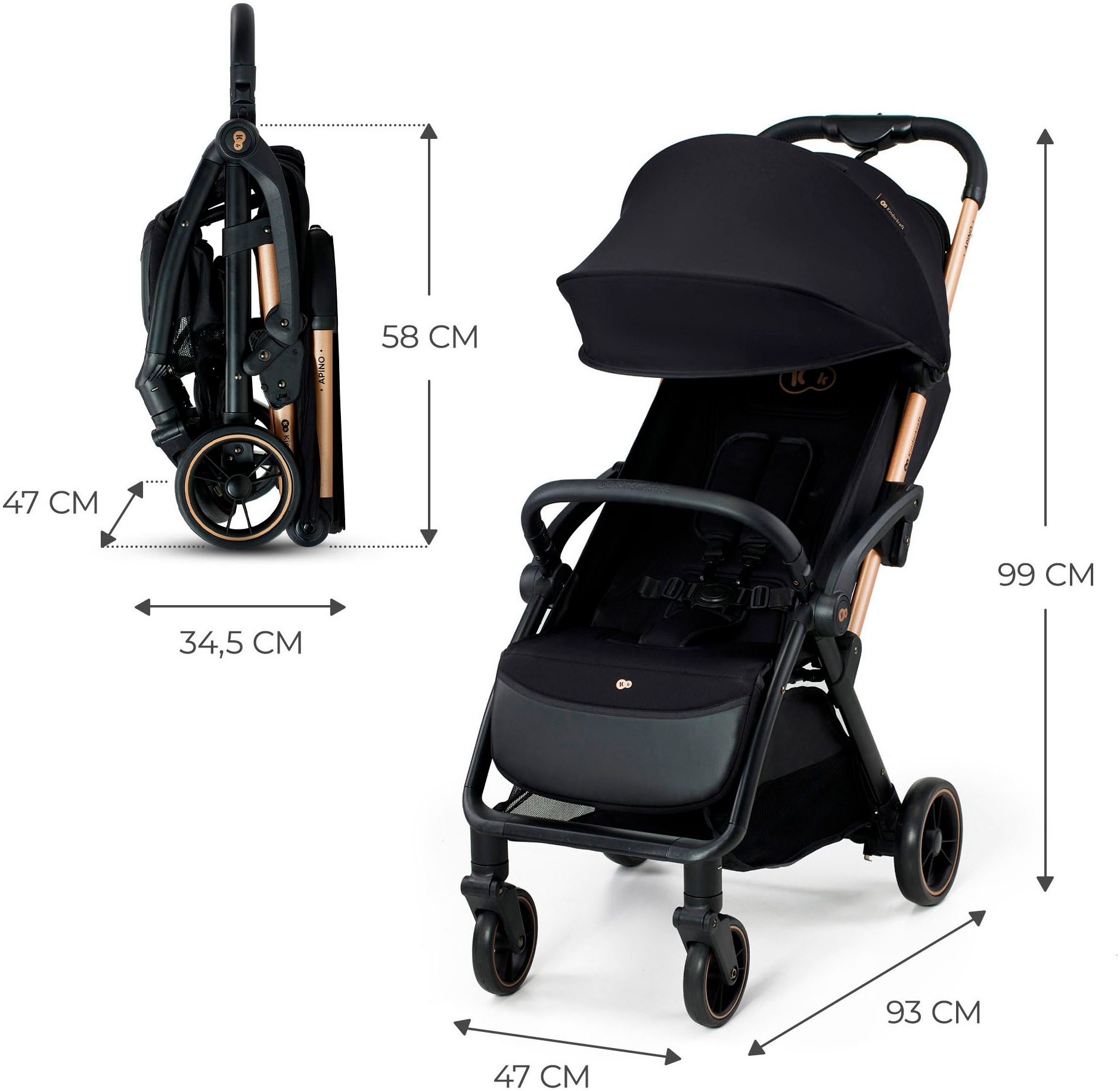Kinderkraft Kinder-Buggy »APINO«, 22 kg