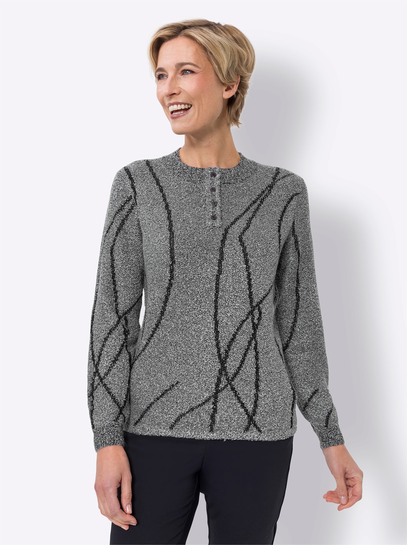 Classic Basics Strickpullover »Bouclé-Pullover«
